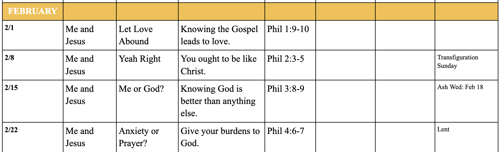 #189 2026 Sermon Schedule Template — Rinehart Missions