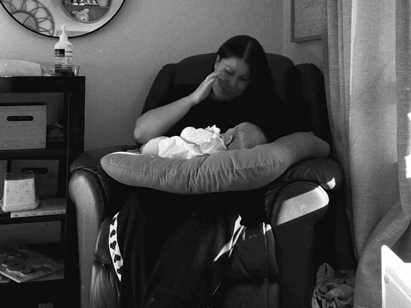 Mother Rebekah Jujnovich with her baby