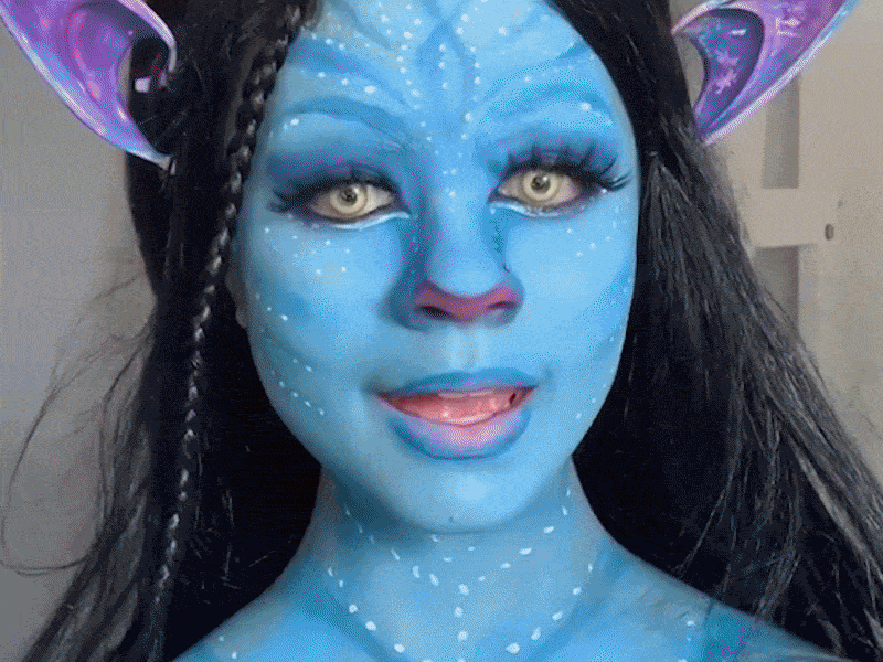 Mela Mitchell creative makeup looks