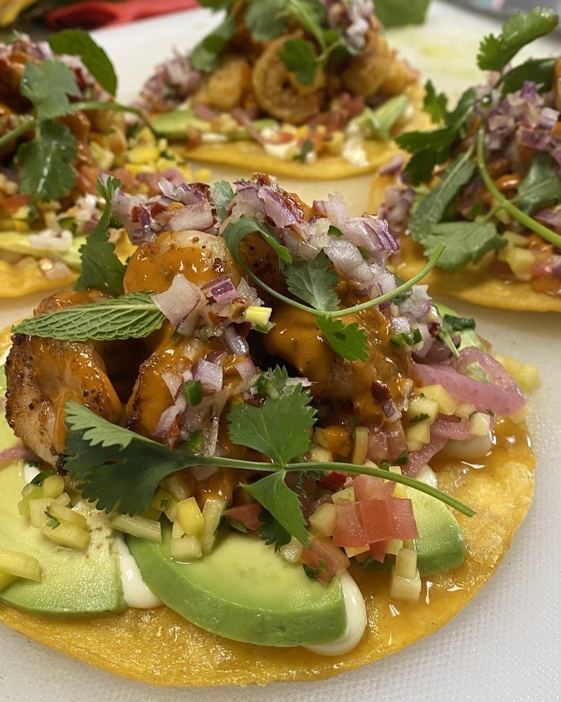 Chipotle and Ginger Nuoc Cham Shrimp Tostadas

I&rsquo;ve always loved playing with Latin and Southeast Asian flavors, they naturally compliment each other because they have a tendency to focus on fresh herbs, spice and texture.
 
Chipotle can be an 