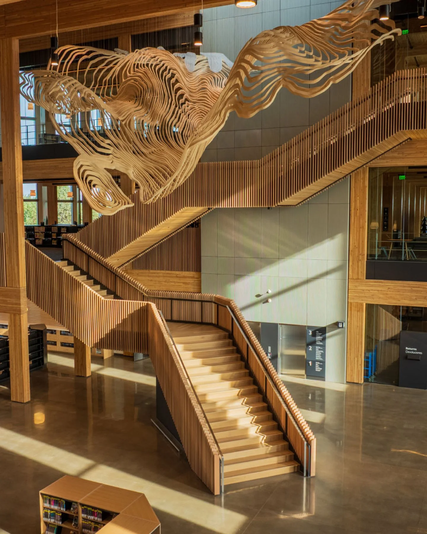 Bend has a new library, and the scale feels monumental in the warmest way.

We are incredibly proud to celebrate the grand opening of the new 100,000 sf Central Library at Stevens Ranch! An all-electric, mass timber anchor for Deschutes County.

Go f