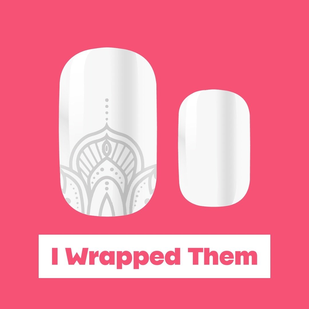 What are you wearing this week? 

I love my neutrals and this week I decided I wanted a little glam so I put on a set of our Mehndi wraps in white with a silver foil design.  Love &lsquo;em!

#mehndi #iwrappedthem #nailsnailsnails #nailaddict #nailpo
