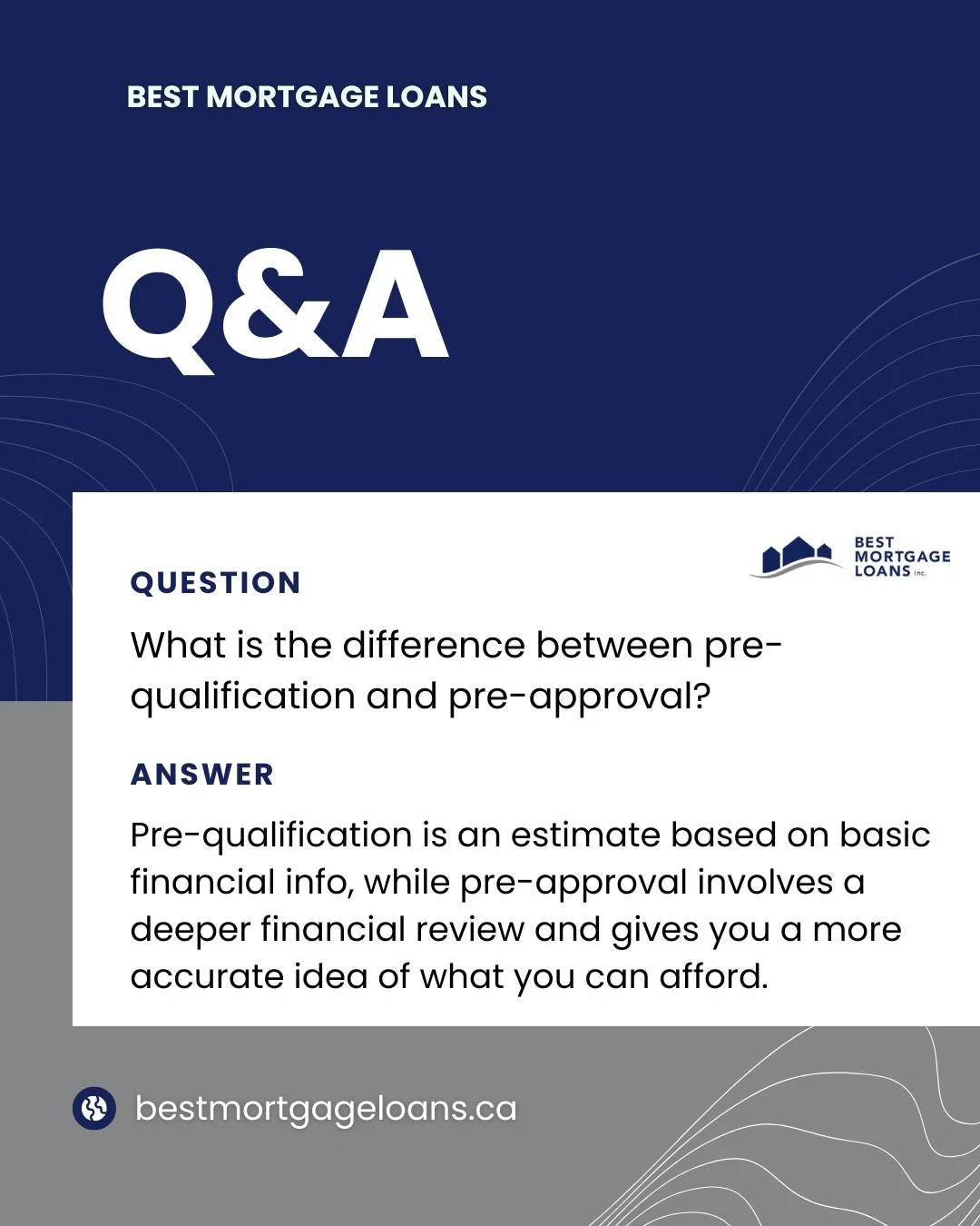 Pre-qualification vs. pre-approval &mdash; what&rsquo;s the difference? 🏡

Pre-qualification gives you a quick estimate based on basic financial information. Pre-approval goes a step further, with a detailed review of your finances, giving you a muc