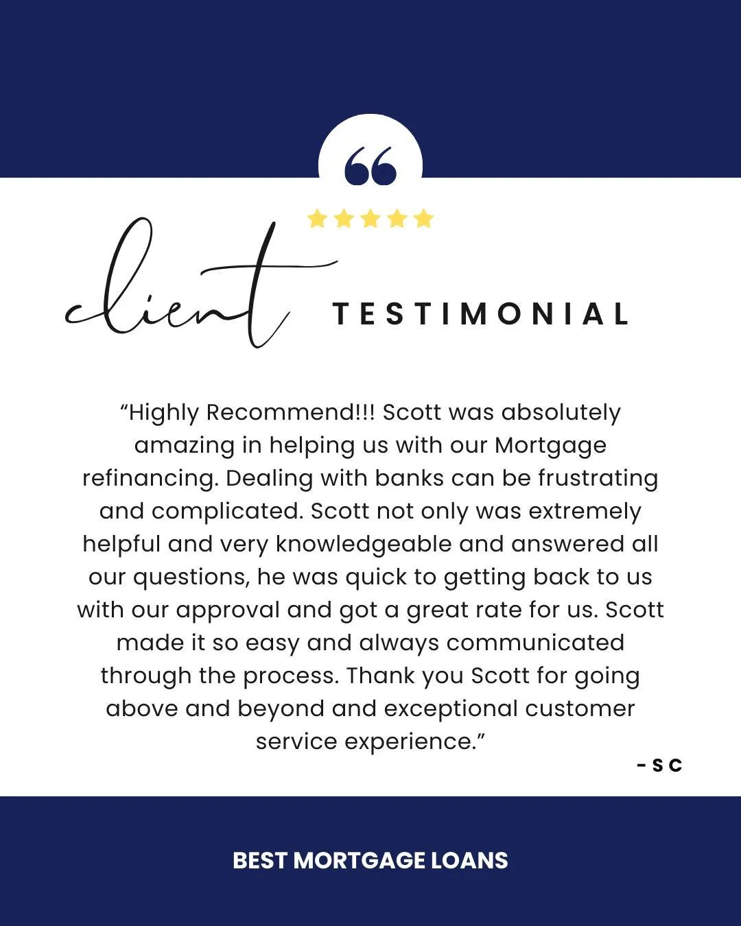 We&rsquo;re so thankful for our amazing clients ⭐️

Your trust, kind words, and support mean more to us than you know. Thank you for choosing Best Mortgage Loans and for being part of our journey.

#BestMortgageLoans #ThankYouClients #ClientAppreciat