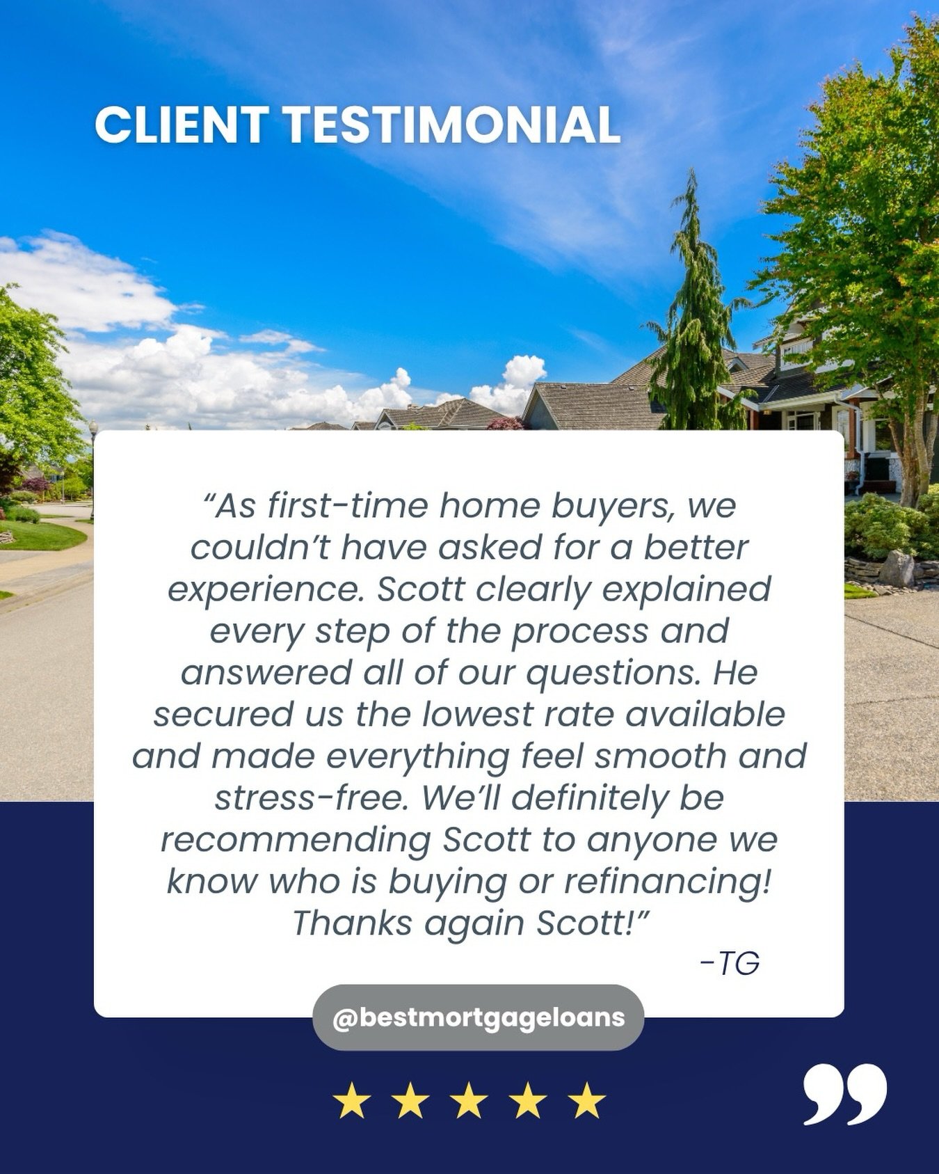 Thank you to our clients for this thoughtful review! We&rsquo;re pleased to hear that your first home buying experience was smooth, clear, and stress-free, and that we could support you every step of the way🏡✨

#ThankYou #ClientTestimonial #FirstTim