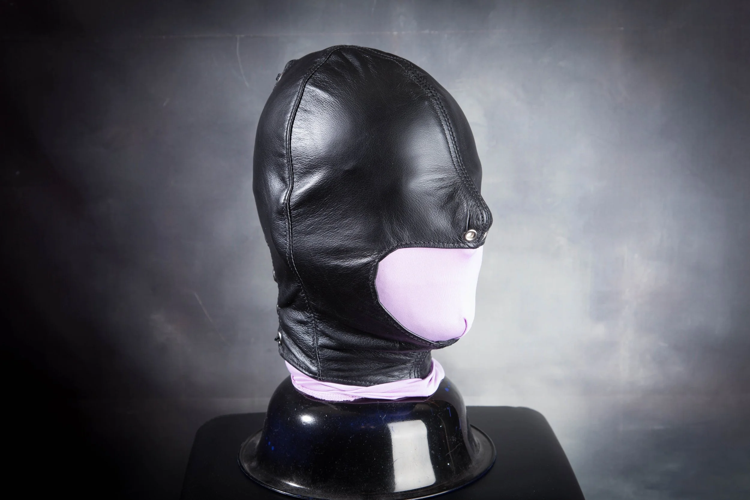 Leather Open Mouth Hood