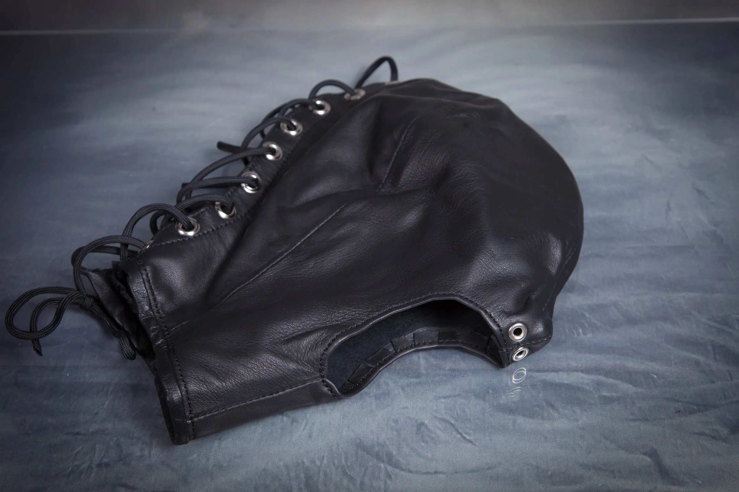 Leather Open Mouth Hood