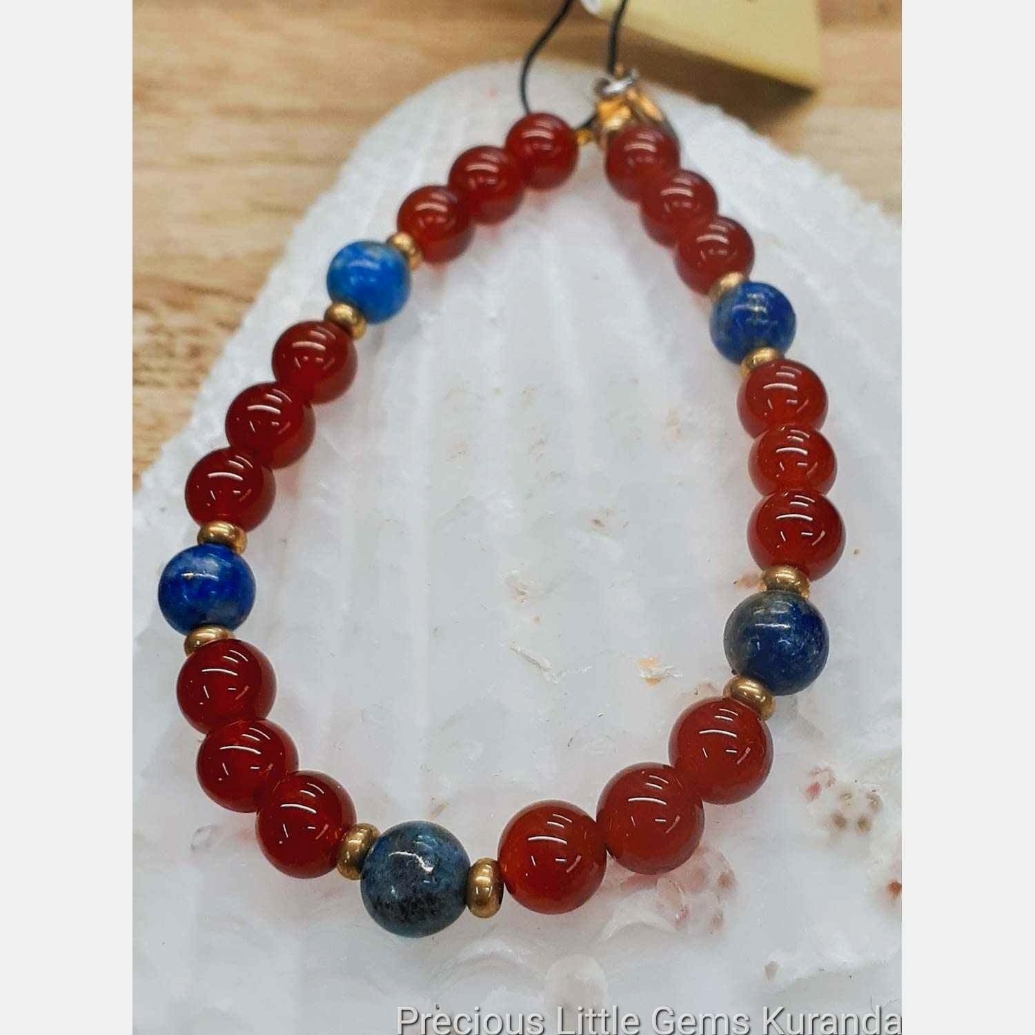 Lioness's Carnelian and Lapis Lazuli Bracelet