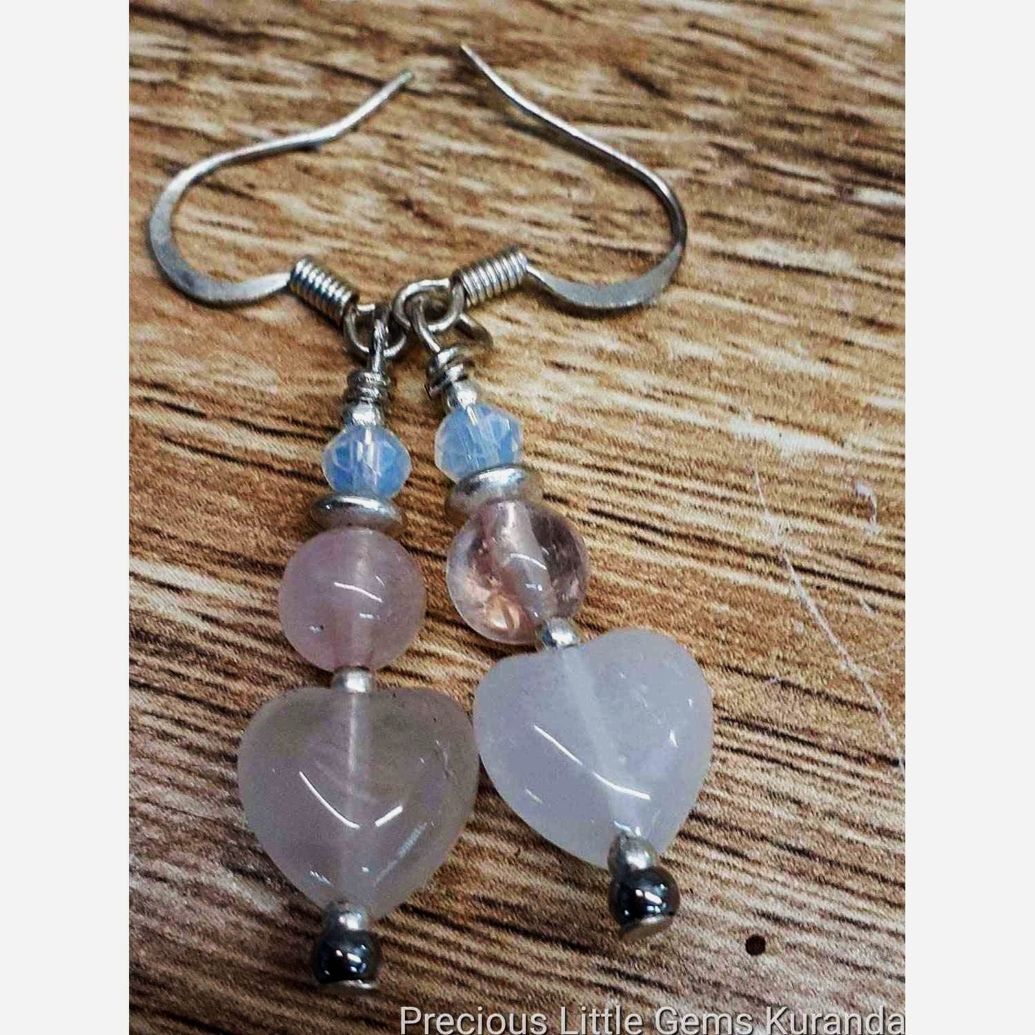 Rosy and Pearl's sweetheart Earrings
