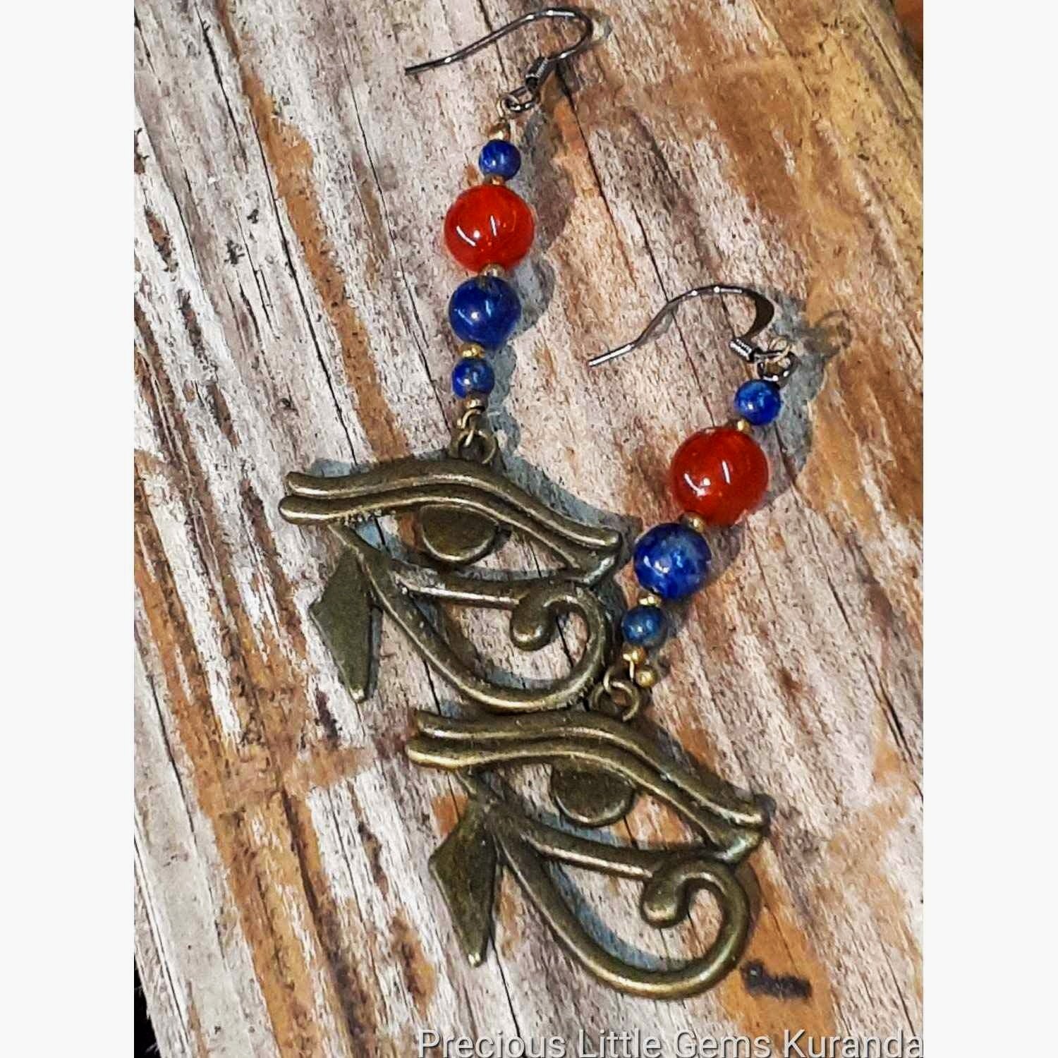 Lioness's Homage to Horus Earrings