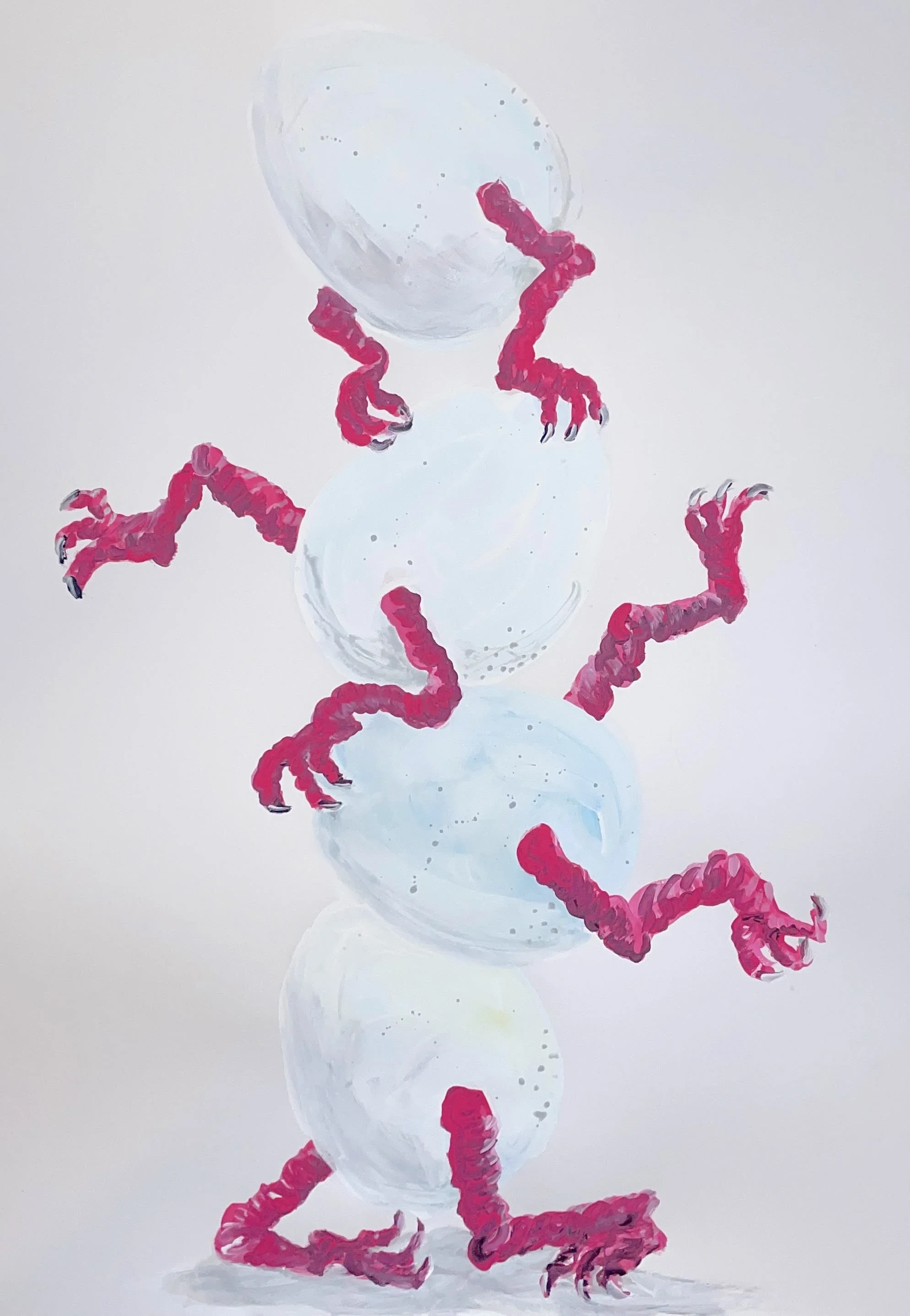 Precarious Eggs (Gouache), 30x40, Edition of 100