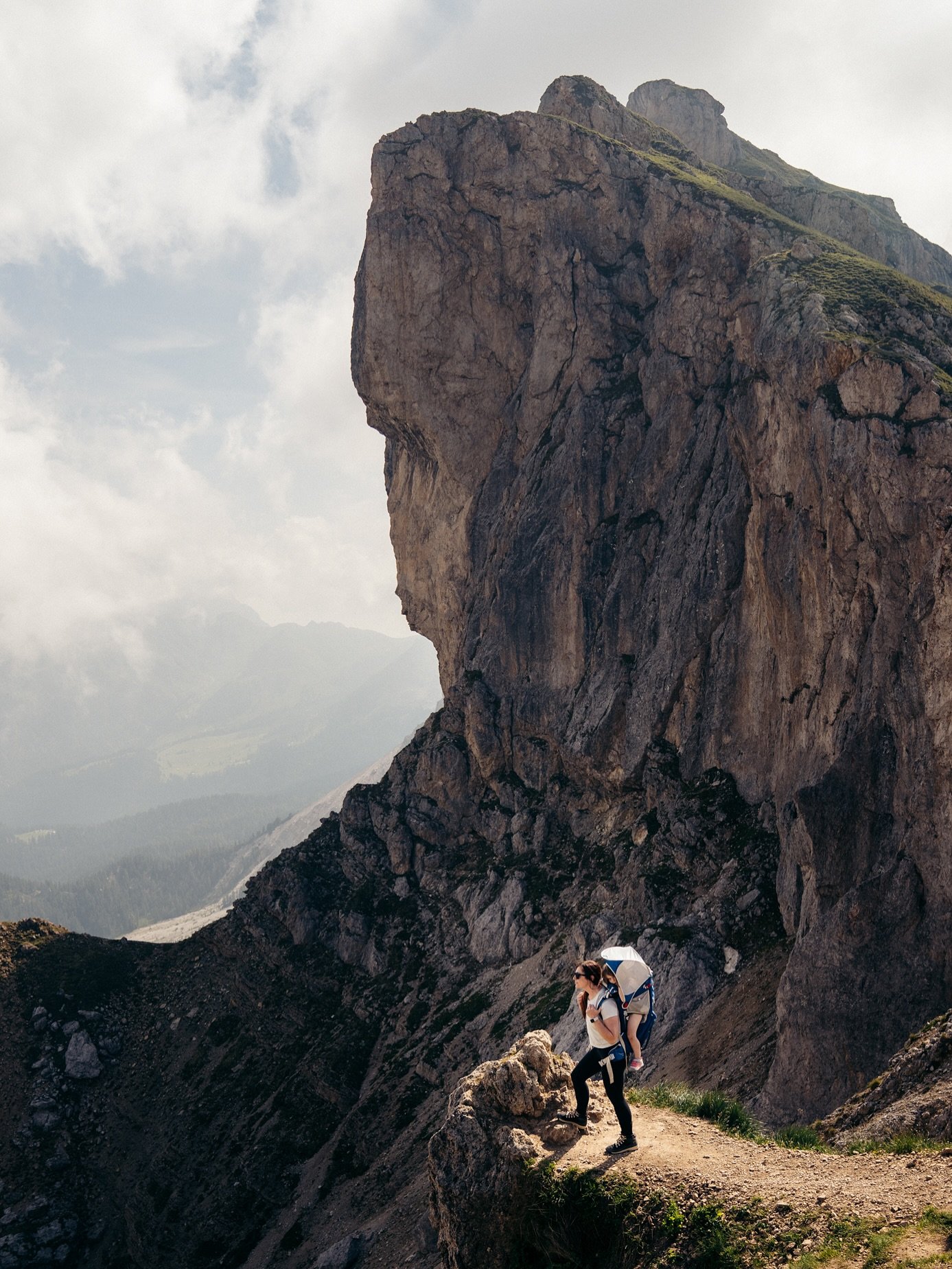 I have been dreaming of these peaks, even if they were playing a little hard to get behind the clouds. We spent a few hours taking in the beauty, letting the kids run wild at the hut playground, and, of course, stuffing ourselves with hut food and Se