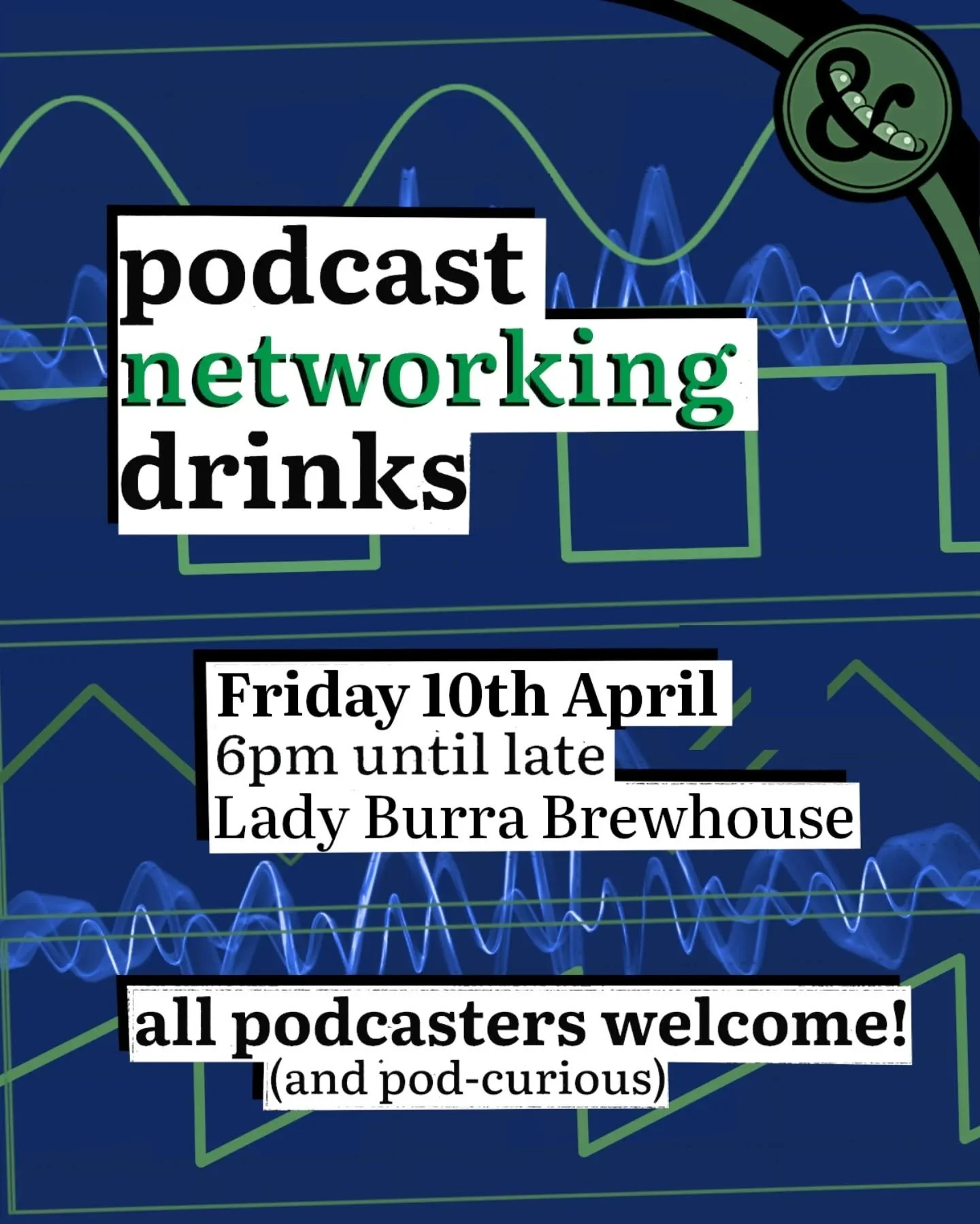 It's been a BUSY couple of months here at @pzinnerco 🫛 

We've welcomed @fringebenefitspodcast to the network + launched 2 more new shows &ndash; the game show podcast @podluckpod + our new all-in chat show Mushy Peas!

For April's drinks, we're bac