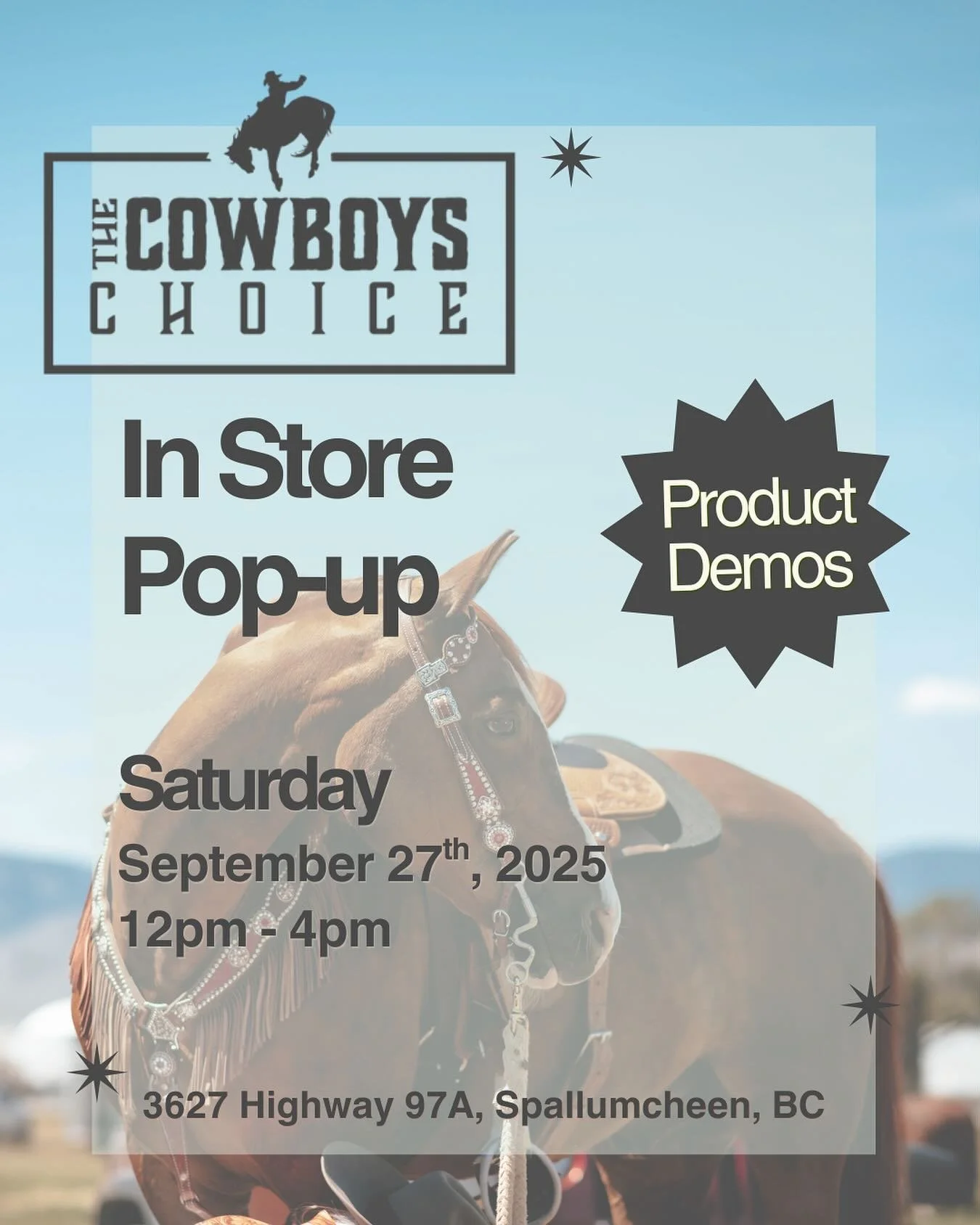 We’re looking forward to setting up an AutoFeeder at @cowboyschoice this coming Saturday 🐴🌾
Join us from 12pm - 4pm for product demos alongside some great western wear and shopping.