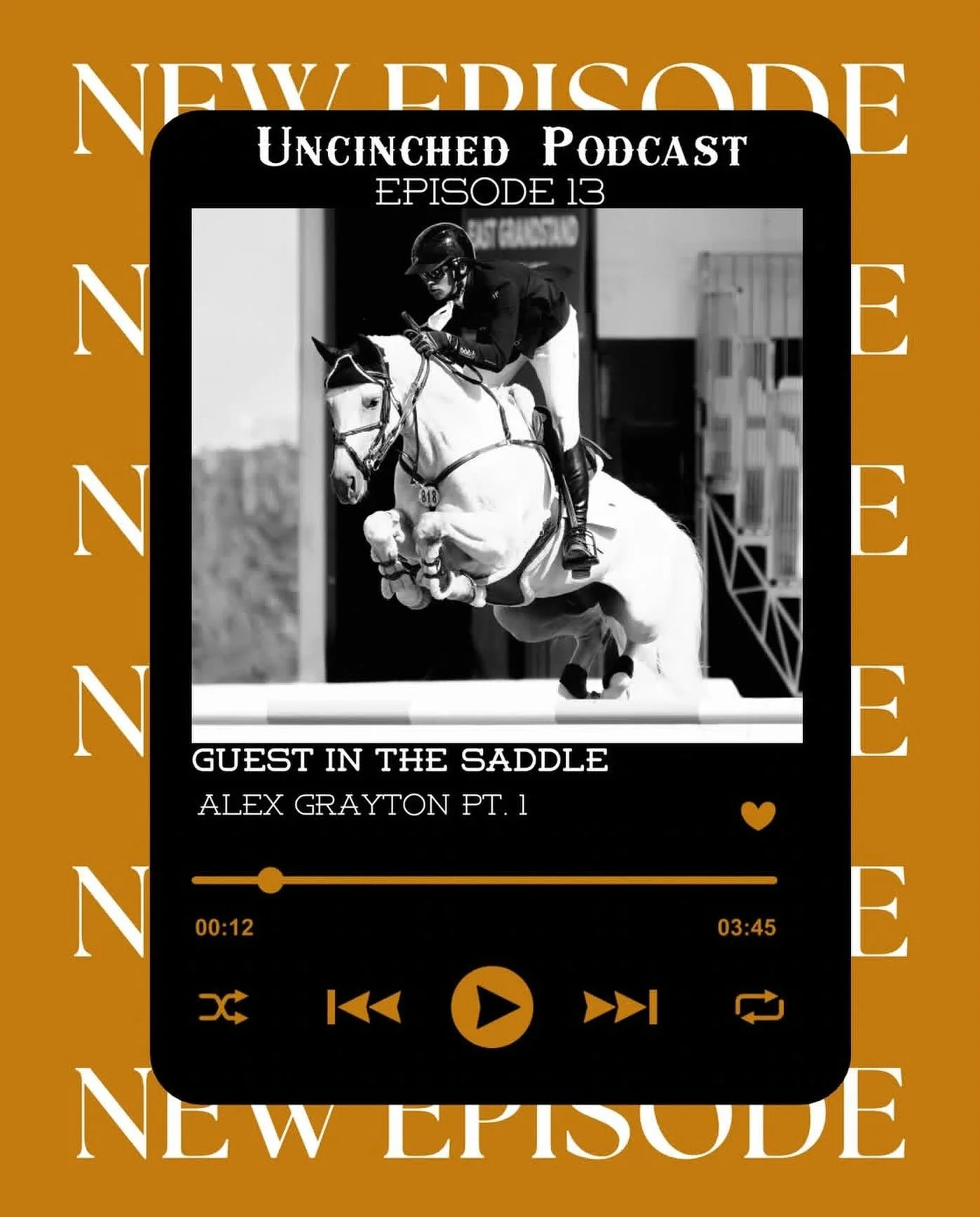 We&rsquo;re excited to sponsor @uncinched.pod&rsquo;s episode &ldquo;Guest in the Saddle: Alex Grayton&rdquo;. 

Britain and T&eacute;a sit down with FEI rider Alex Grayton to discuss his advice for young riders, building Grayton Farms and his approa