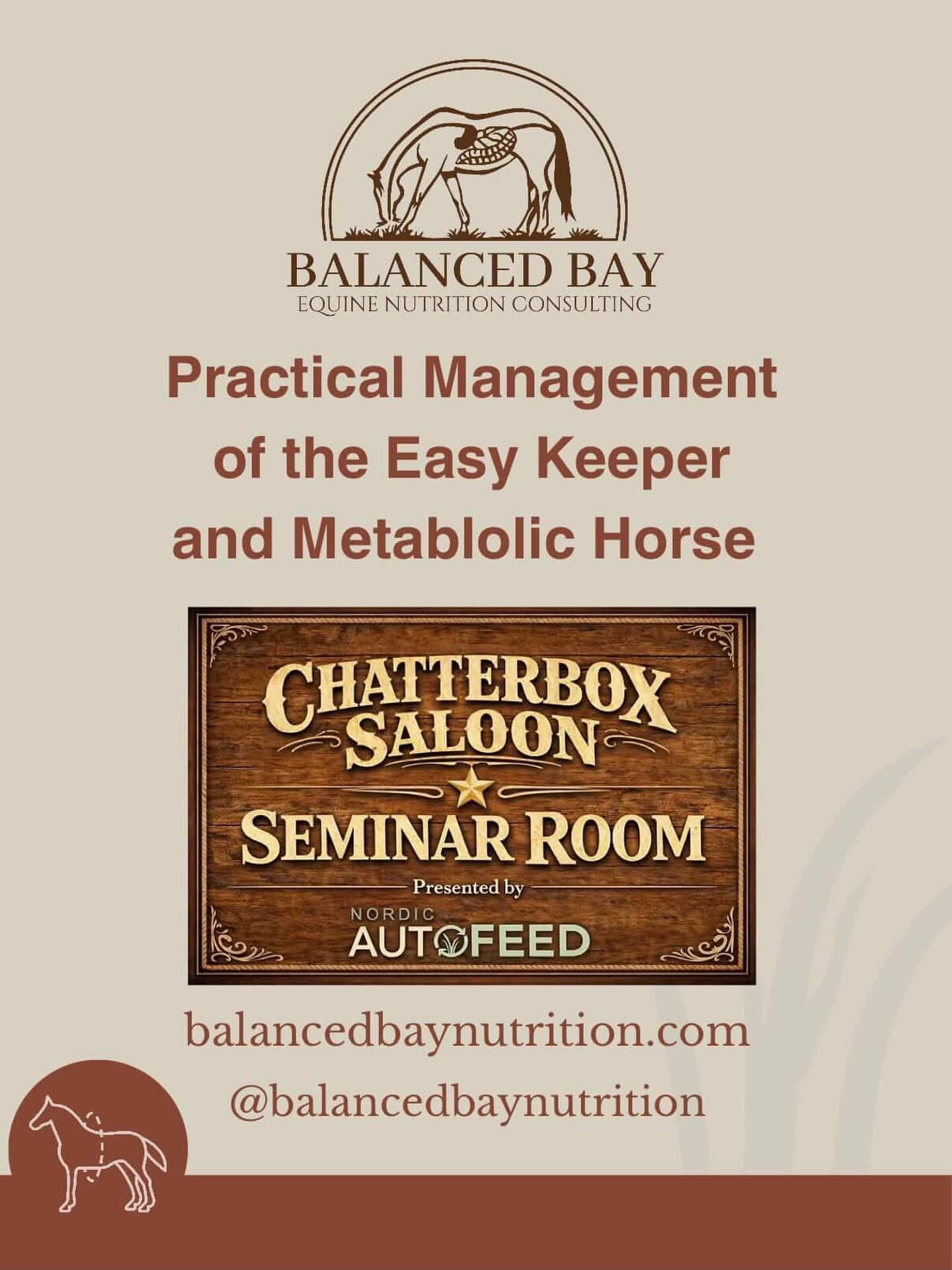 We&rsquo;re days away from setting up our booth at the @ontarioequinexpo on Friday, March 27th through to Sunday, March 29th.

We&rsquo;re looking forward to sponsoring the Chatterbox Saloon Seminar Room for educational presentations with industry le