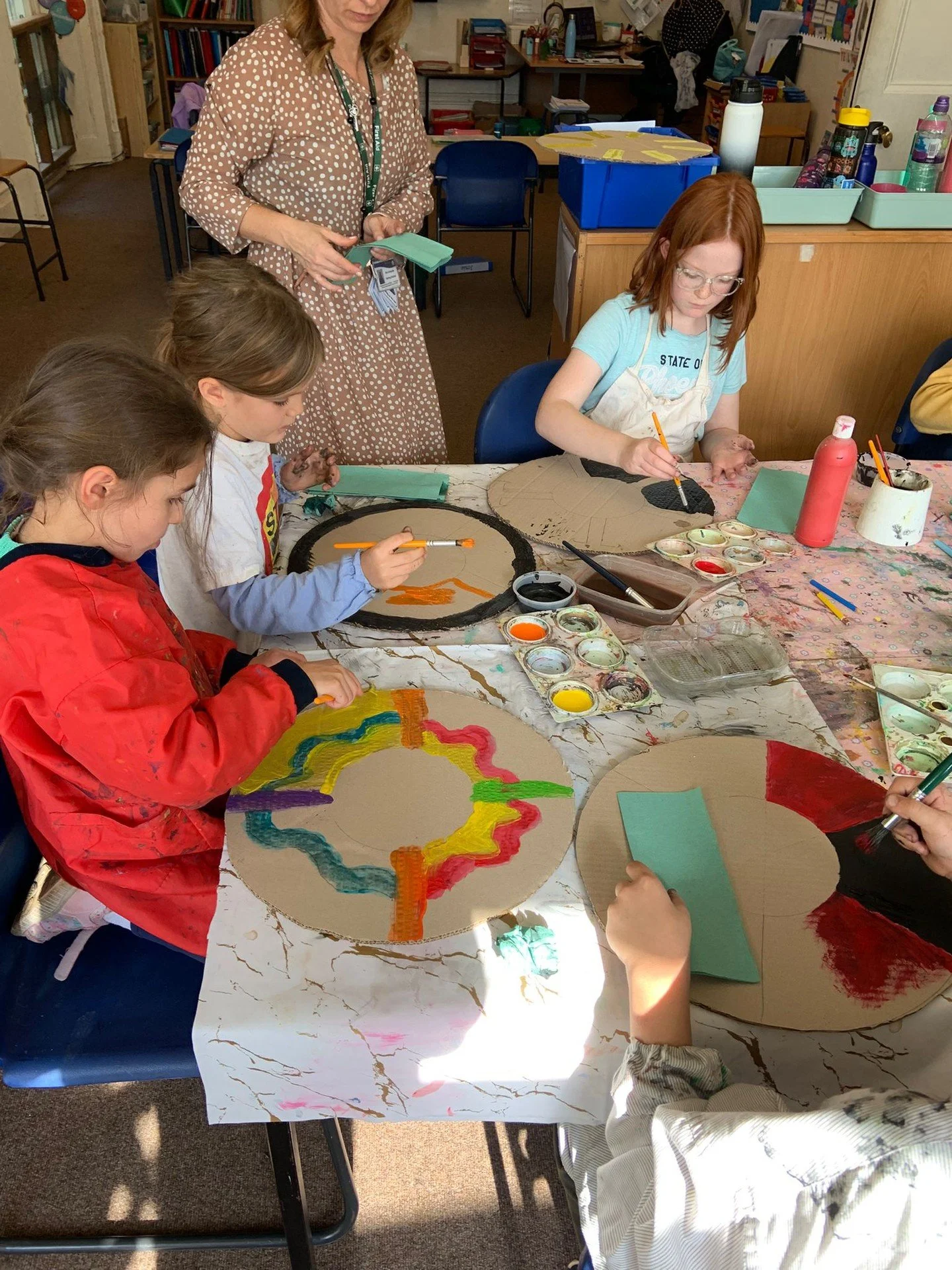 Learning about the Anglo Saxons of old, Years 3 &amp; 4 combined their historic knowledge and artistic talents to create Viking shields.

#KS2 #primaryeducation #history #vikings #independentschools