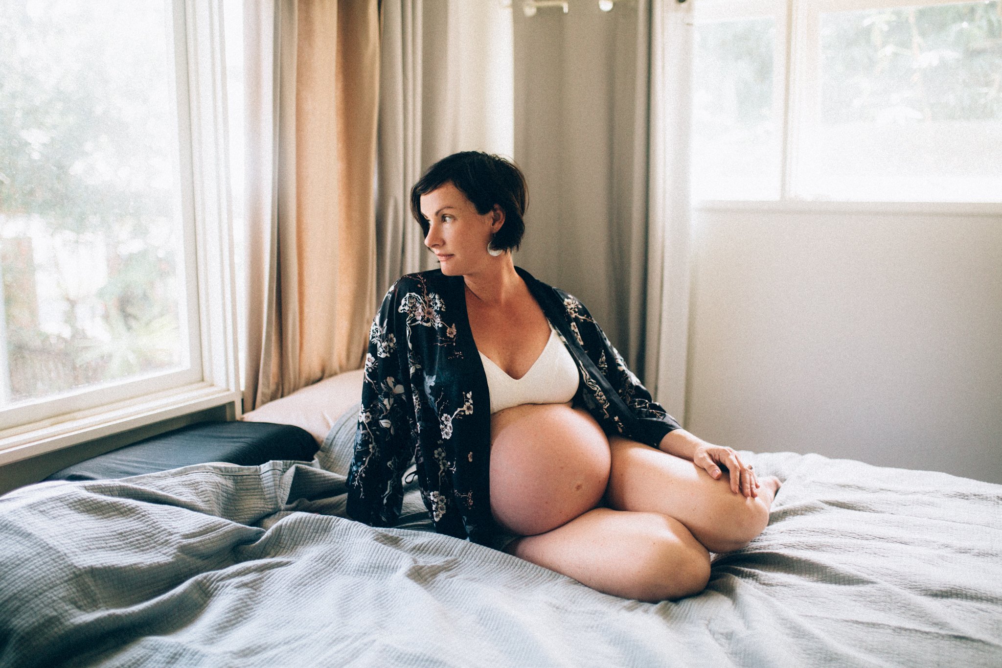 Maternity Photograph in Lingerie Brisbane