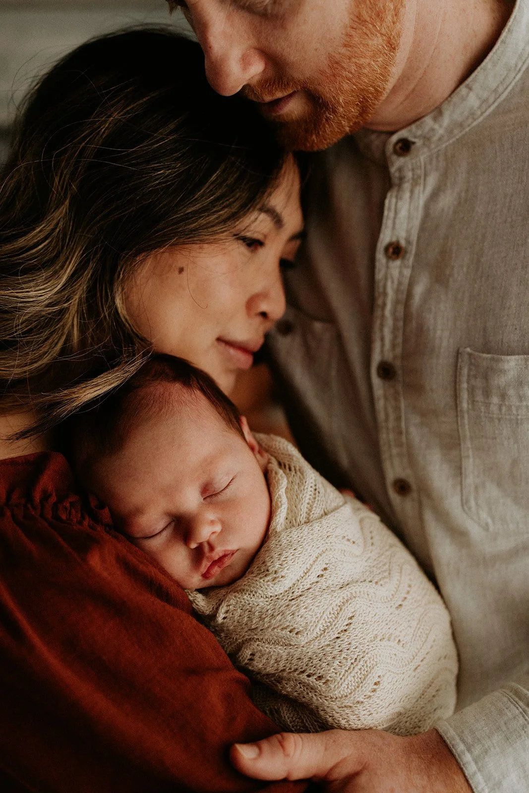 Newborn baby photographed in her Brisbane home.