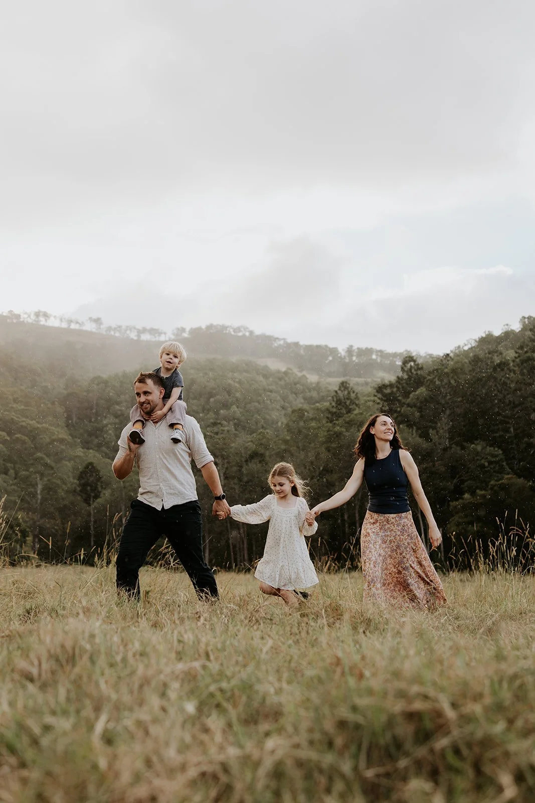 family photo at home in Brisbane