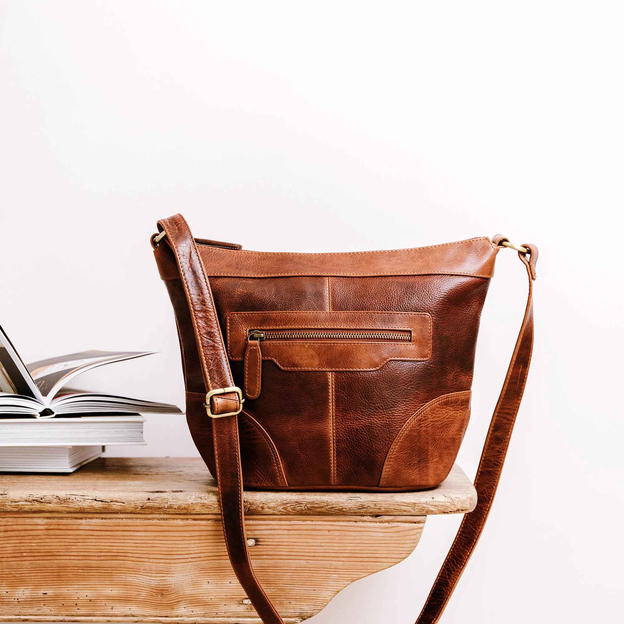 ZAMBESI crossbody leather bag