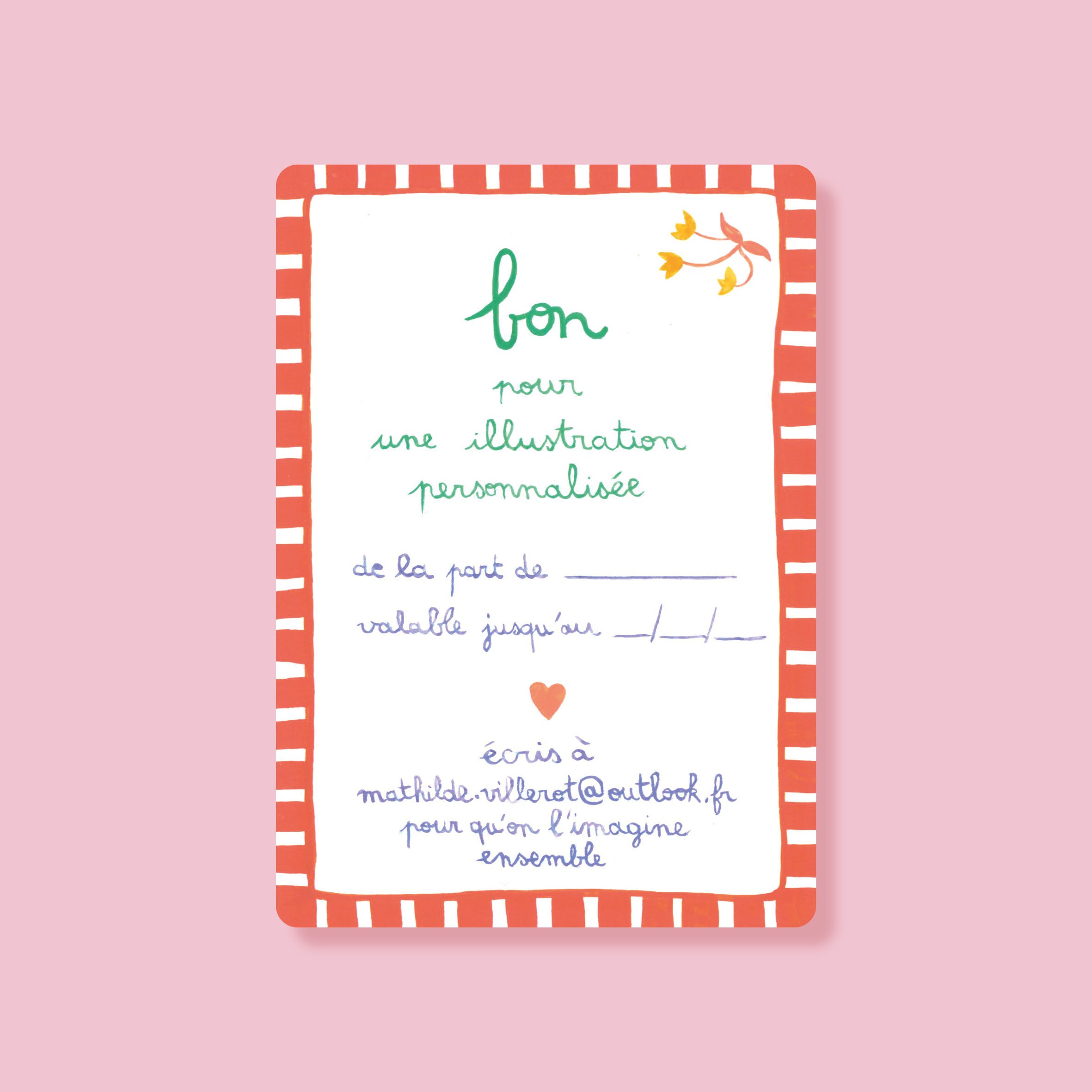 Carte cadeau - illustration personnalisée