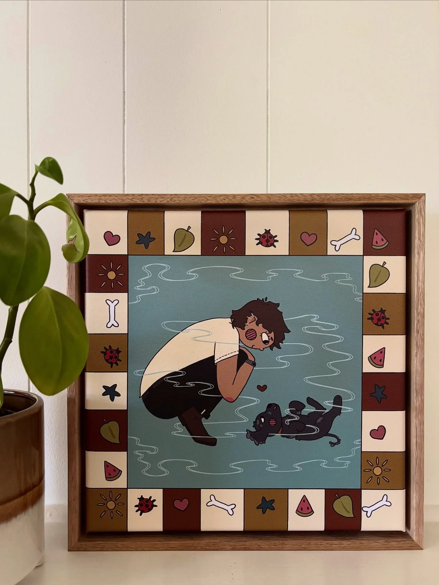 my piece for the @isquared.gallery &lsquo;butter&rsquo; exhibition. just me and my dawg. the butter to my bread.