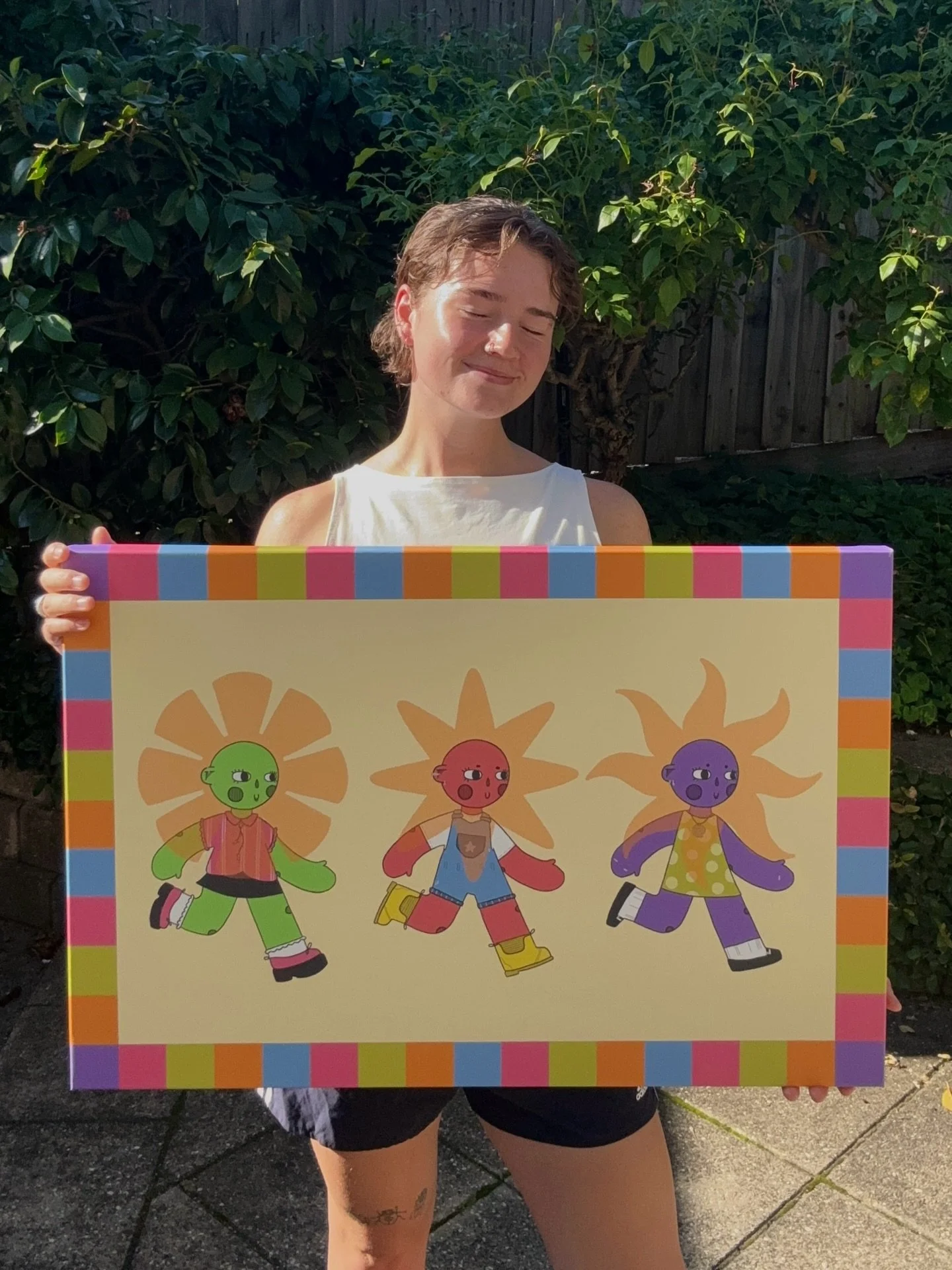 my piece &lsquo;sun bonnets&rsquo; for @isquared.gallery &lsquo;s first exhibition of 2026! ☀️🚶

feeling so so proud of this one, come see it in person next saturday and i&rsquo;ll gift you a sticker 🤗 the ticket link is in my bio!