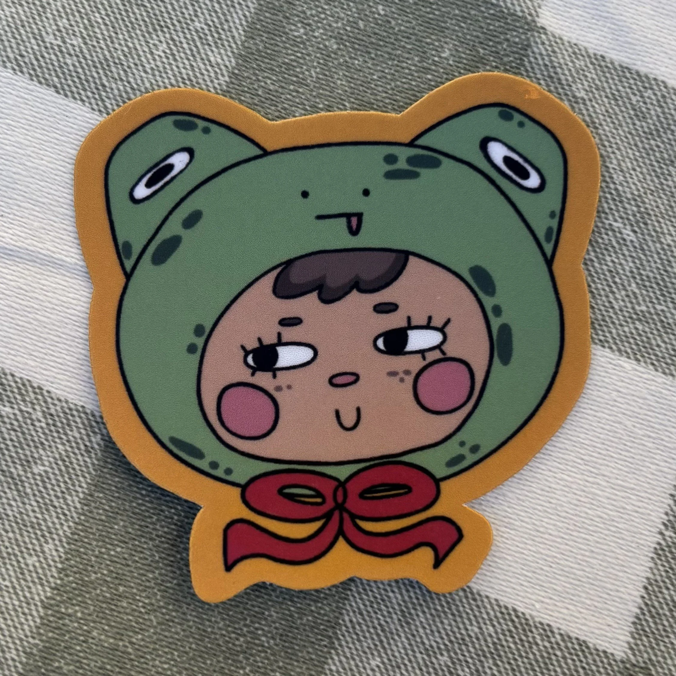 froggy bonnet sticker