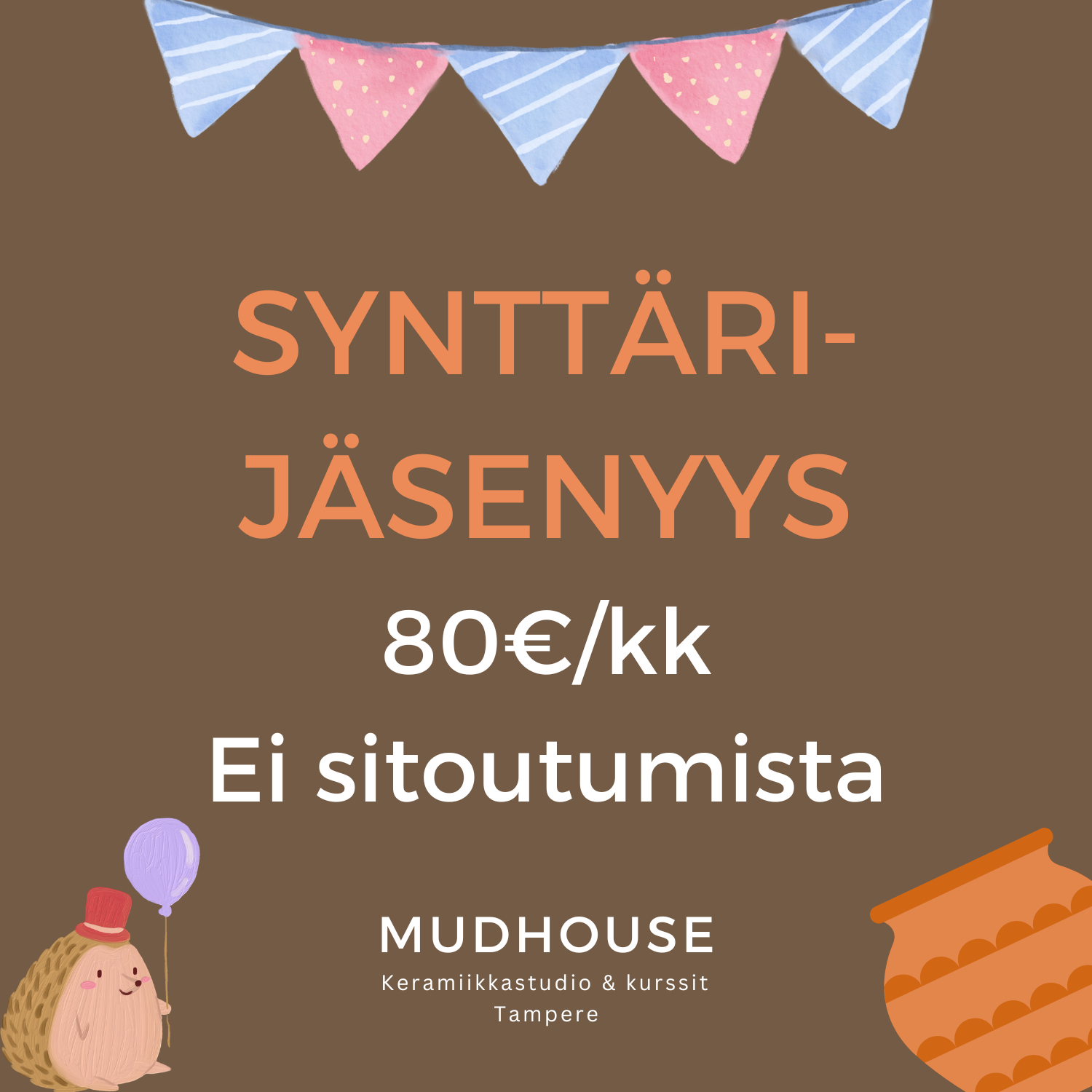 Synttärikampanja - 80€ ensimmäinen kk ilman sitoutumista.