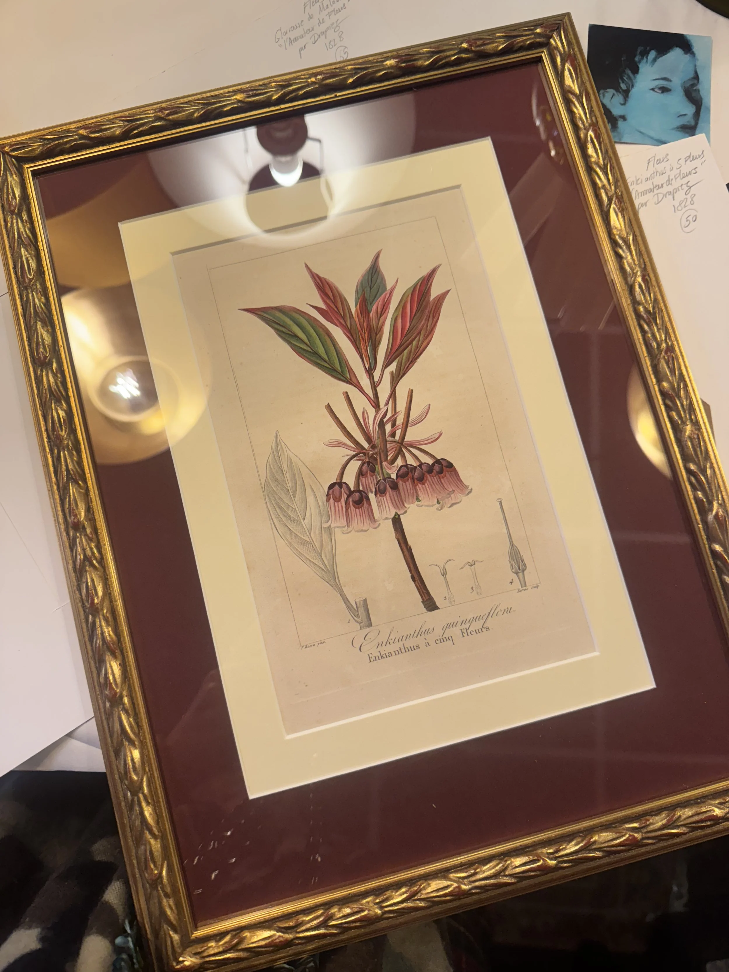 french antique lythograpgh art framed 