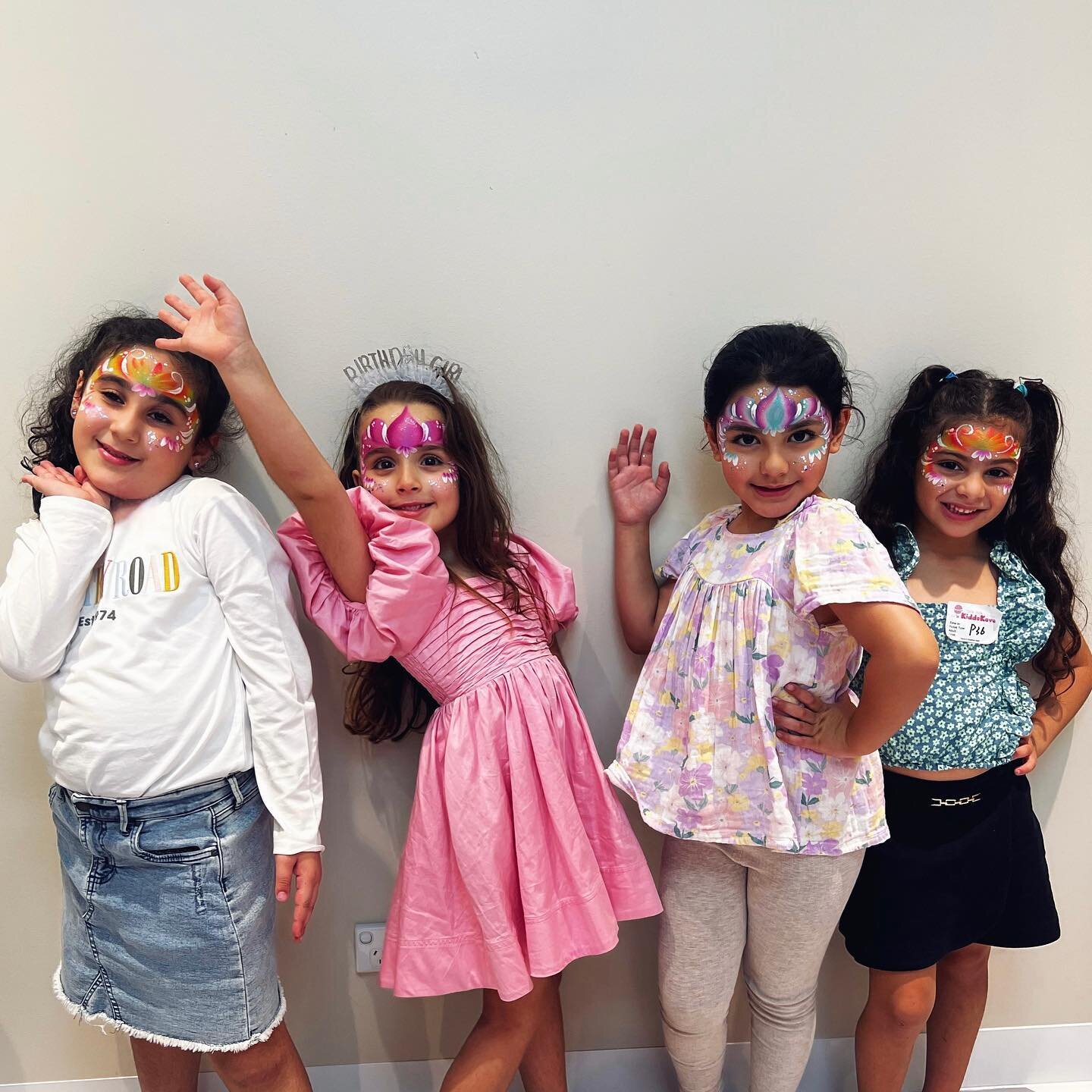 Four times the cuteness, four times the fun! These little cuties definitely know how to strike a pose!! 🎀💄💗

We celebrated Cristiana&rsquo;s 5th birthday with a barbie themed party of course!!
We brought the magic with face paint and balloon twist