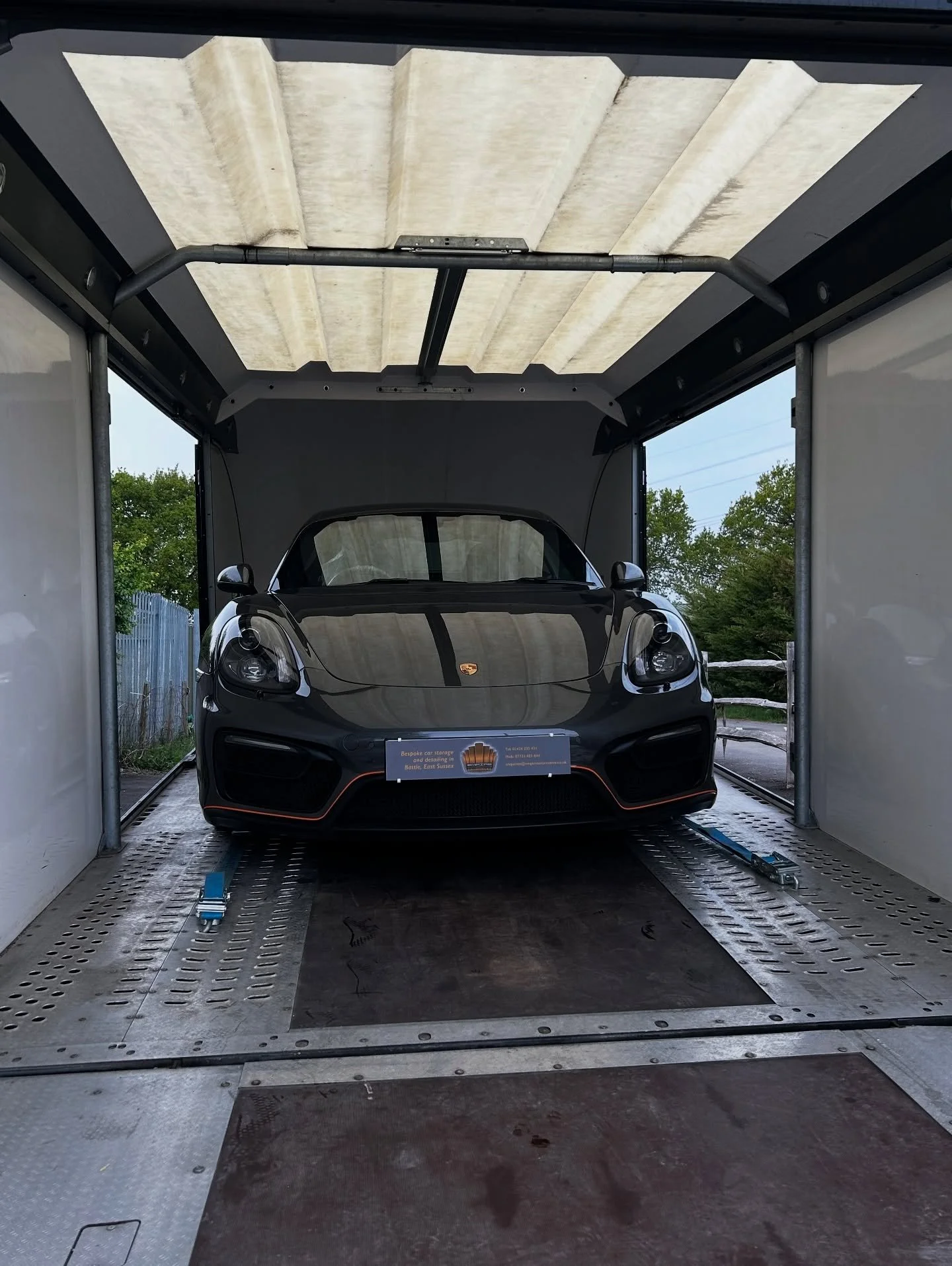Porsche 981 taken from our storage unit and delivered to @supercarpaintprotection for some PPF this week. Collected and returned to storage facility securely and privately in the enclosed trailer. #brianjamesrt6 #enclosedtrailer #transport #ppf #981c
