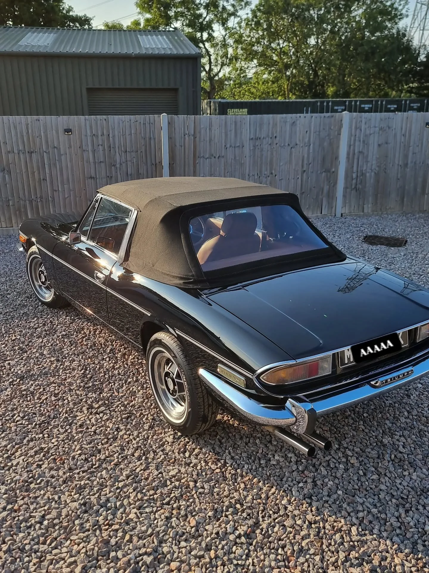 Triumph Stag - 3 Stage polish and CeramicGuard coating after a full bare metal repaint by our talented friends over at @paintingclassiccars who have a detailed video of their process of the work from start to finish. 
.
.
.
#triumph #detailing #trans