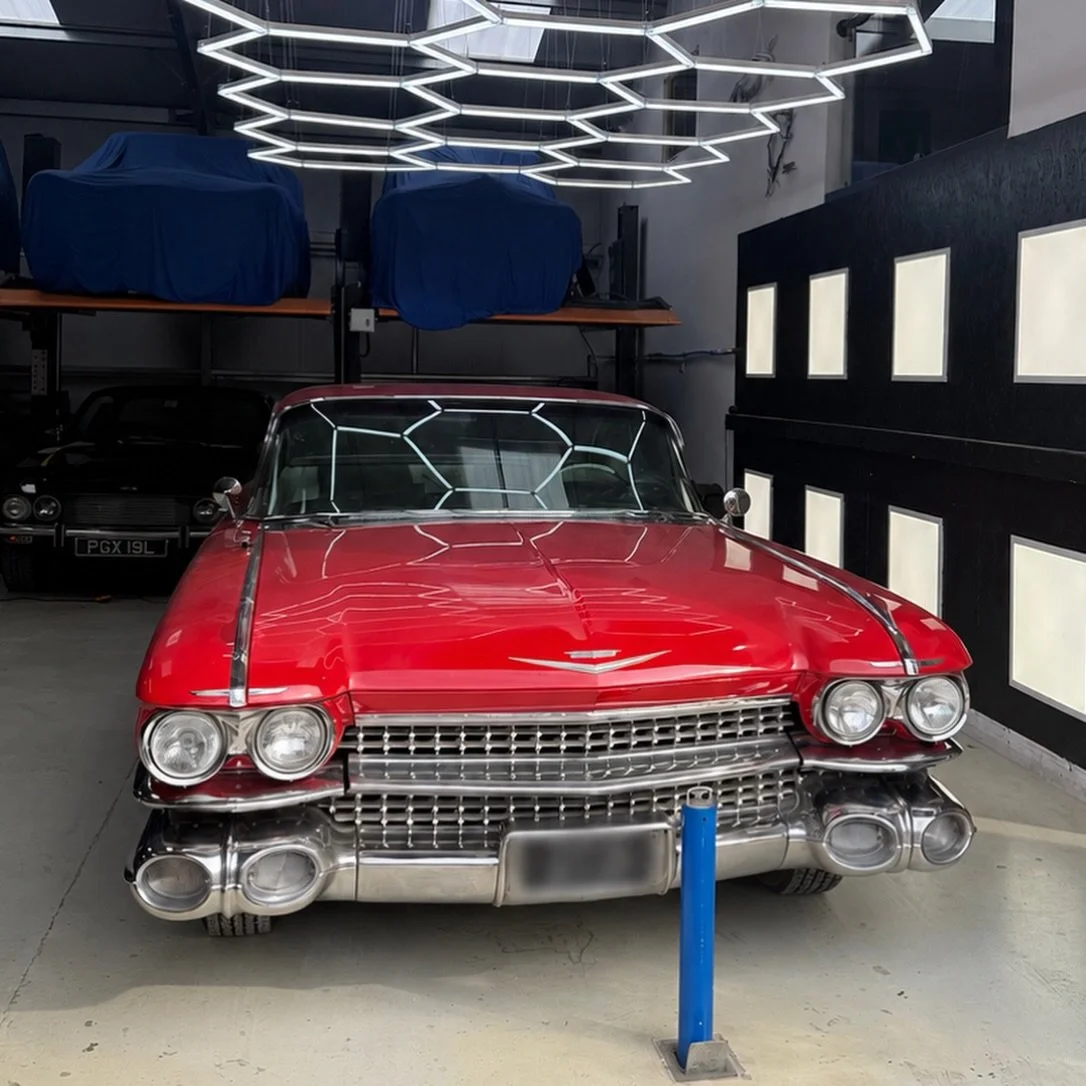 Something colossal arrived late yesterday! This 1959 Cadilac has undergone a full bare metal repaint with our good friends over at @paintingclassiccars. The owner has opted for our full 3 stage process with @cartecuk @officialceramicguard to protect 