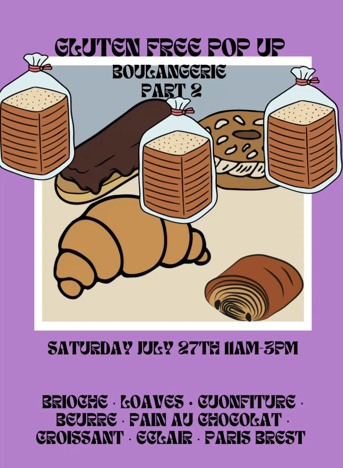 Return of the Gluten Free Boulangerie Pop Up At Vain in Versailles.