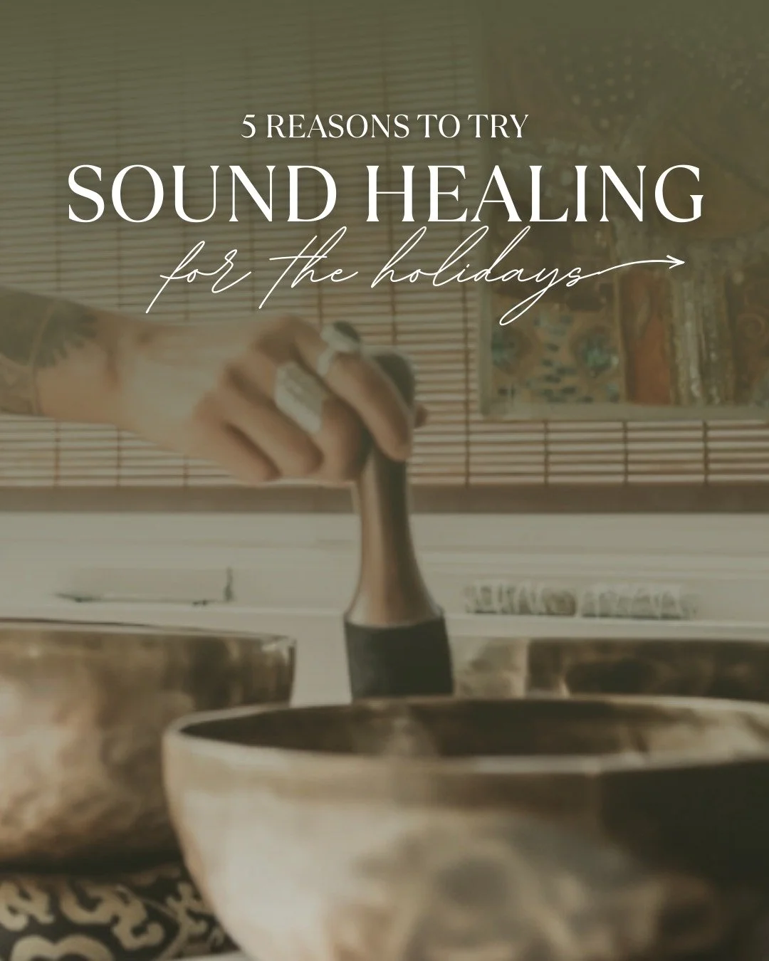 ✨ The holidays can leave us feeling pulled in a hundred directions...Physically, mentally, and emotionally. Sound healing helps your body and mind release tension, slow down, and find a sense of calm in the midst of the season&rsquo;s chaos.

It also