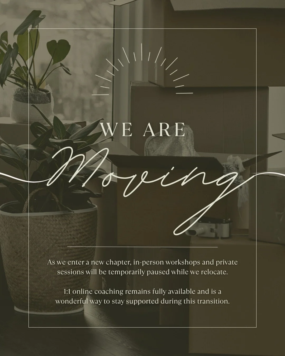 As we move through this transition, online 1:1 coaching continues to be available and is the best way to stay connected and supported during this time 🫶 

This work is deeply personal and holistic, meeting you right where you are. Together, we focus