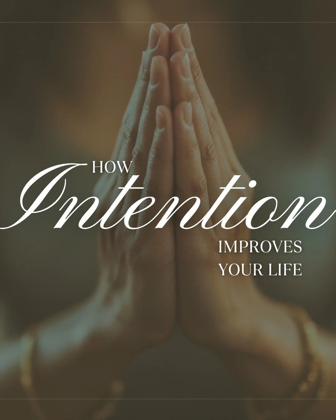 Intention is the force that gives your actions direction. 

When you move through life with intention, you stop reacting on autopilot and start choosing. Choosing how you spend your time, where your energy goes, and what you allow to shape you. 

It 