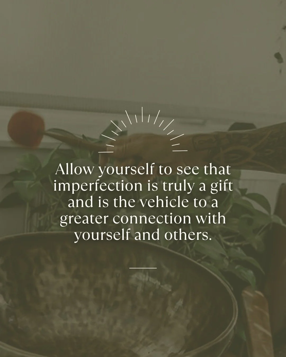 And when you let go of perfection, you might notice&hellip;life feels a little lighter, and your relationships a little closer ✨ 

It's the cracks and the quirks that make you, perfectly you.

Need support leaning into this work? DM me to schedule a 