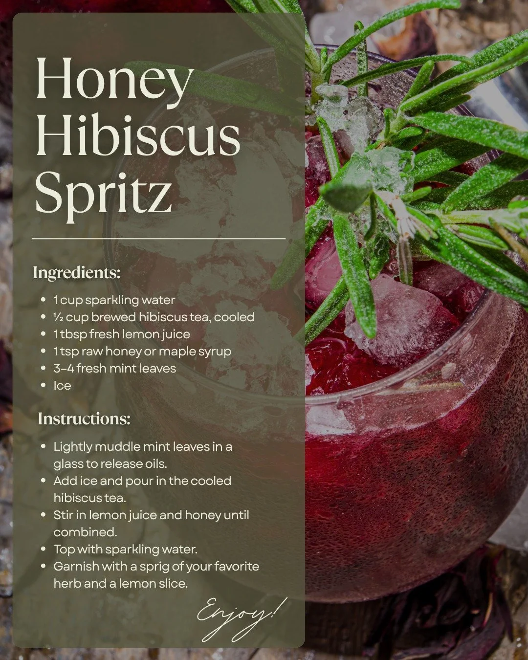 We made it to Daylight Savings! ☀️ 

Many of us are already feeling lighter, brighter and ready for sunshine&hellip;and all the best things that come with it 🌿✨ A refreshing herbal mocktail might be just what the doctor ordered as we step out of the