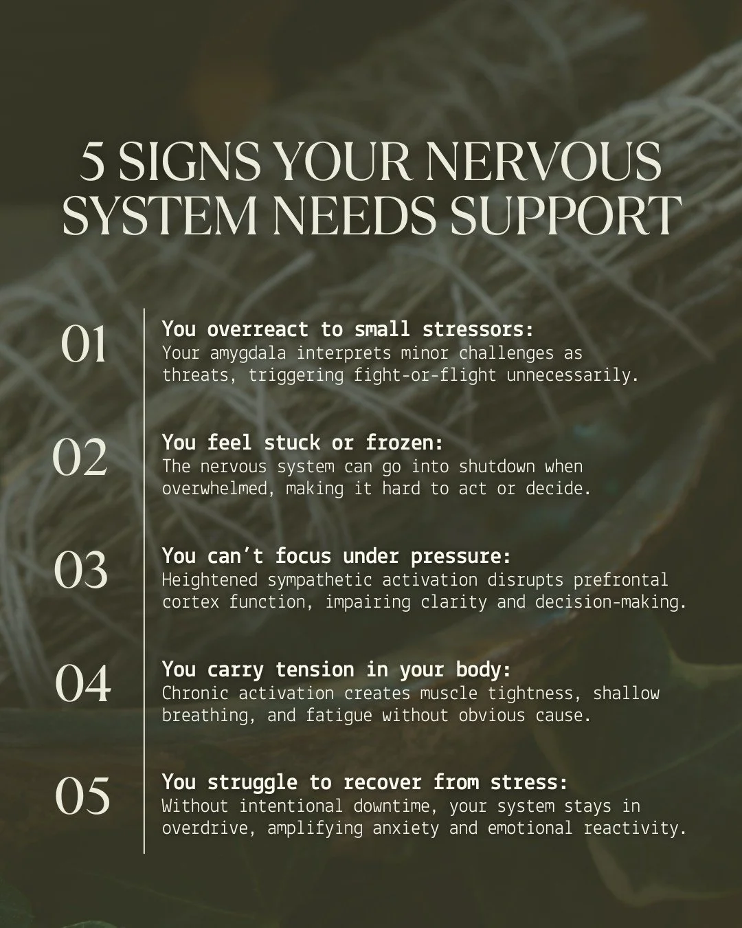 Your body is screaming for relief, but life keeps demanding more. You snap, you freeze, you feel drained for seemingly no reason&hellip;and it never stops 🌑

Your nervous system is doing its job protecting you, but it&rsquo;s exhausted.

It&rsquo;s 