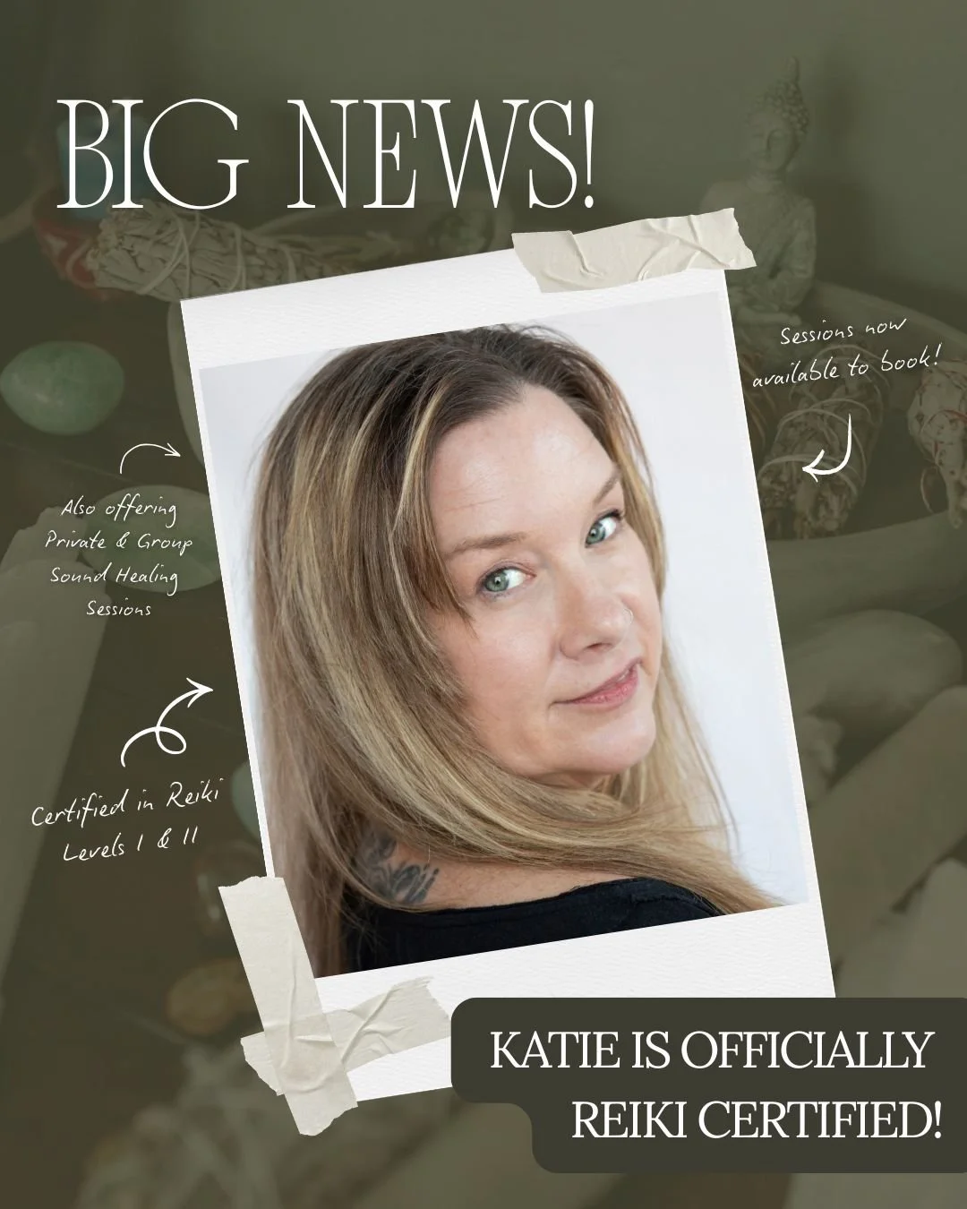 We&rsquo;re so excited to share that Katie is now Reiki certified! ✨

Reiki is a gentle practice that supports your nervous system in shifting into a more relaxed, regulated state. Many people experience less stress, better sleep, and greater emotion
