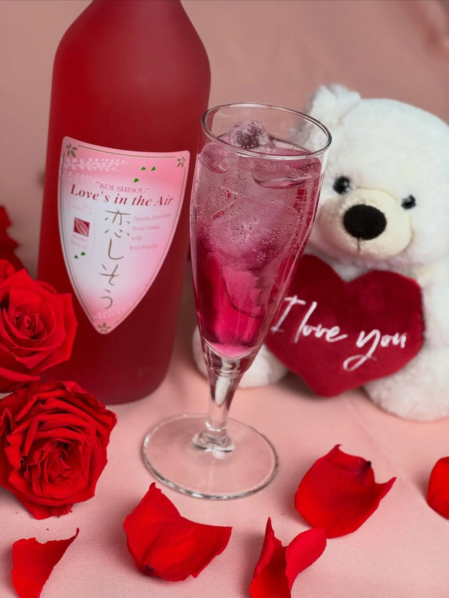 LOVE&rsquo;S IN THE AIR 💕
Treat your sweetheart to this delightful shochu-based shiso stunner. The vibrant pink color shines as bright as your love. 
Serve as an aperitif on the rocks, or create your own pink V-day cocktail. 🍸
#ValentinesDay #Love 