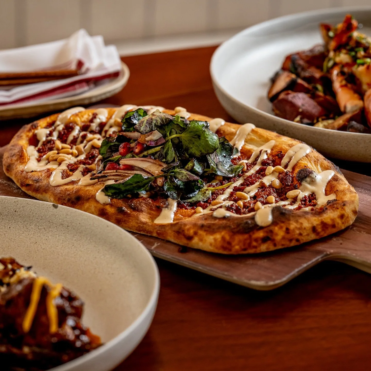 LAHMAJOUN 
Oven baked bread with minced lamb

#frena #eatnyc #midtownbites #hellskitchennyc #eatstagram