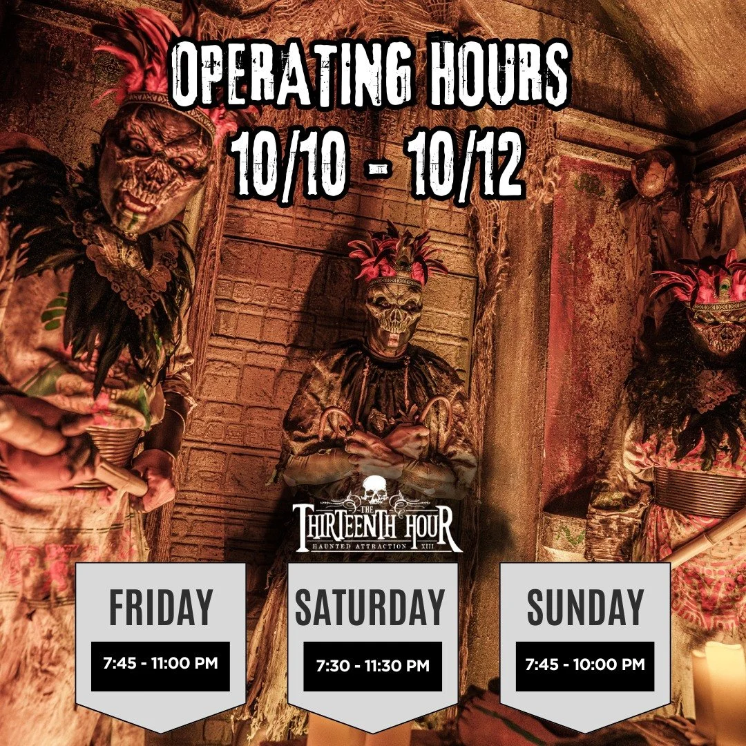 🎃Beautiful fall weather with that chill in the air. 🎃
This weekend is your best chance to visit The Thirteenth Hour before the crowds hit full force.

🎟️ Get tickets now &rarr; 13thhourindy.com/buy-now