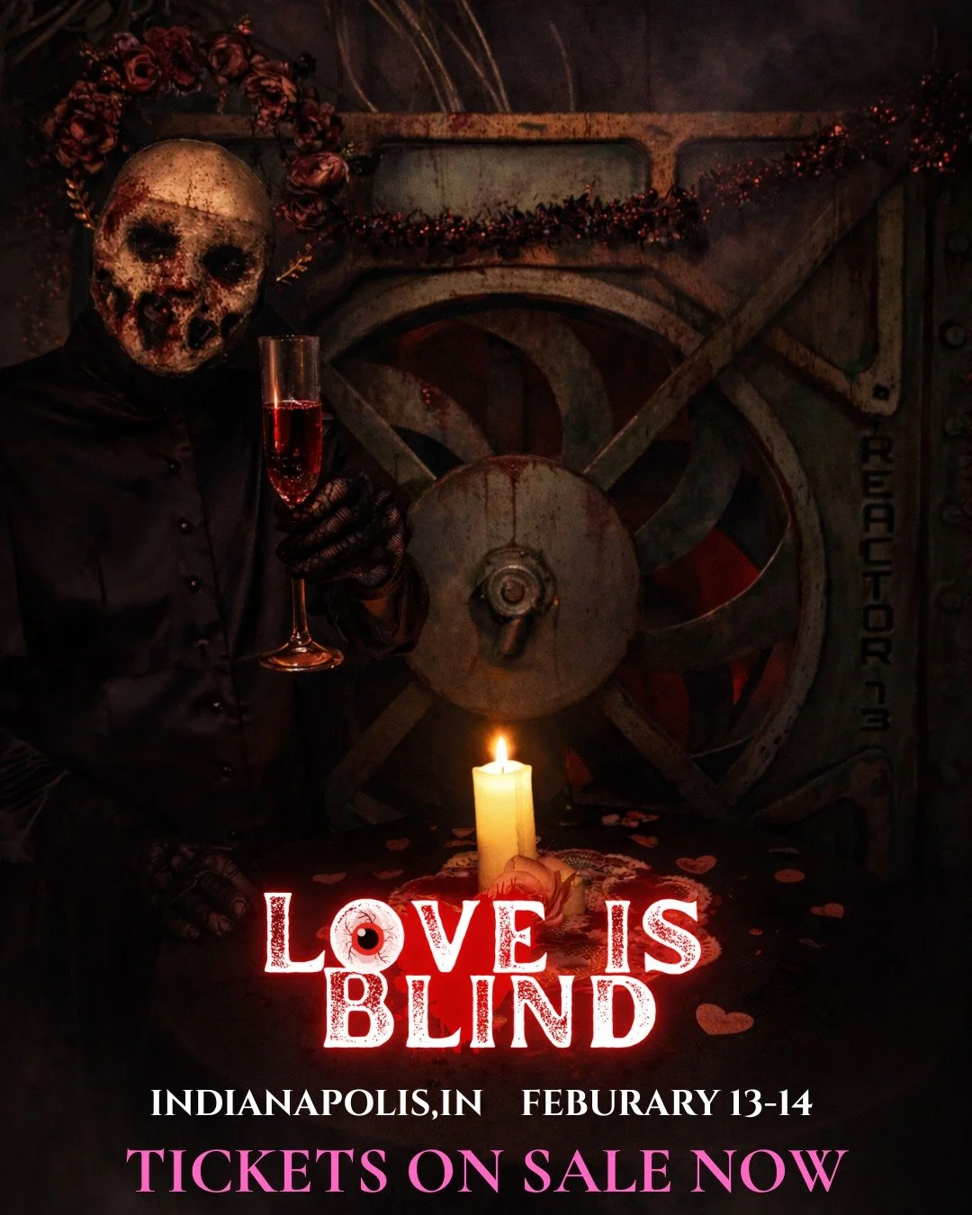 Love doesn&rsquo;t wait&hellip; and neither should you. 🖤

Love is Blind is only 2 weeks away.
Tickets are going fast, and prices will increase soon.

🎟️ Online ticket sales only
🔗 Valentine.fearticket.com