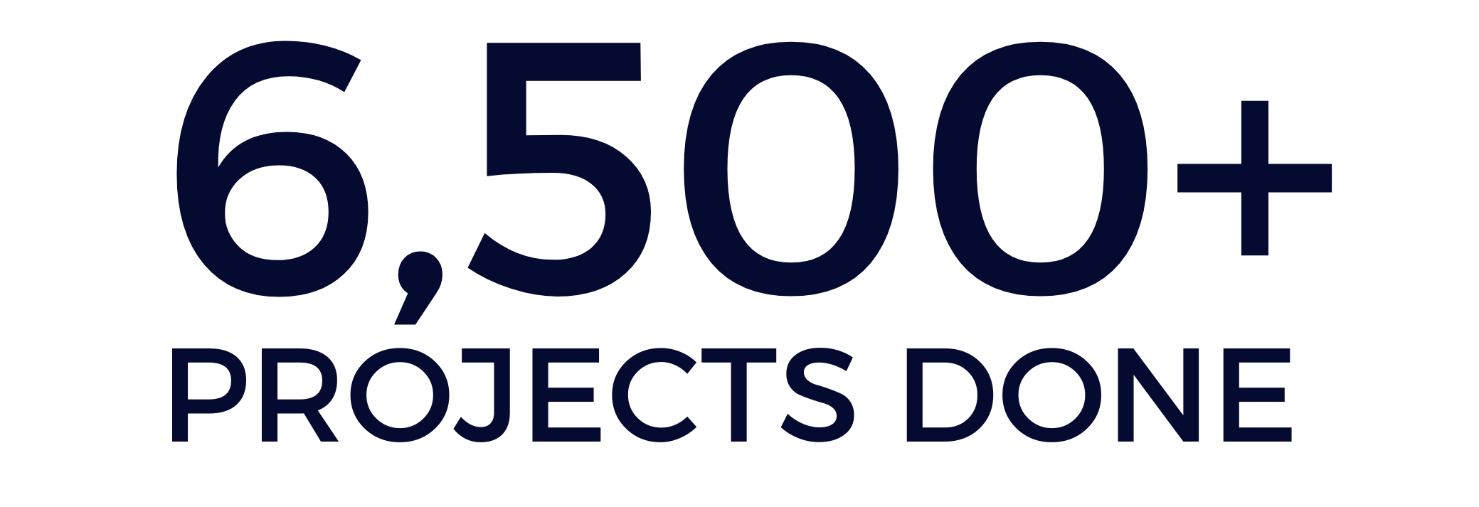 Text graphic stating $6,500+ Projects Done