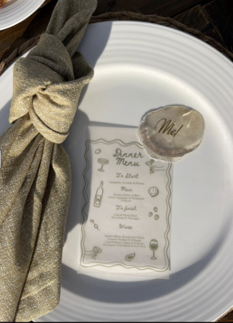Parchment paper Menu
