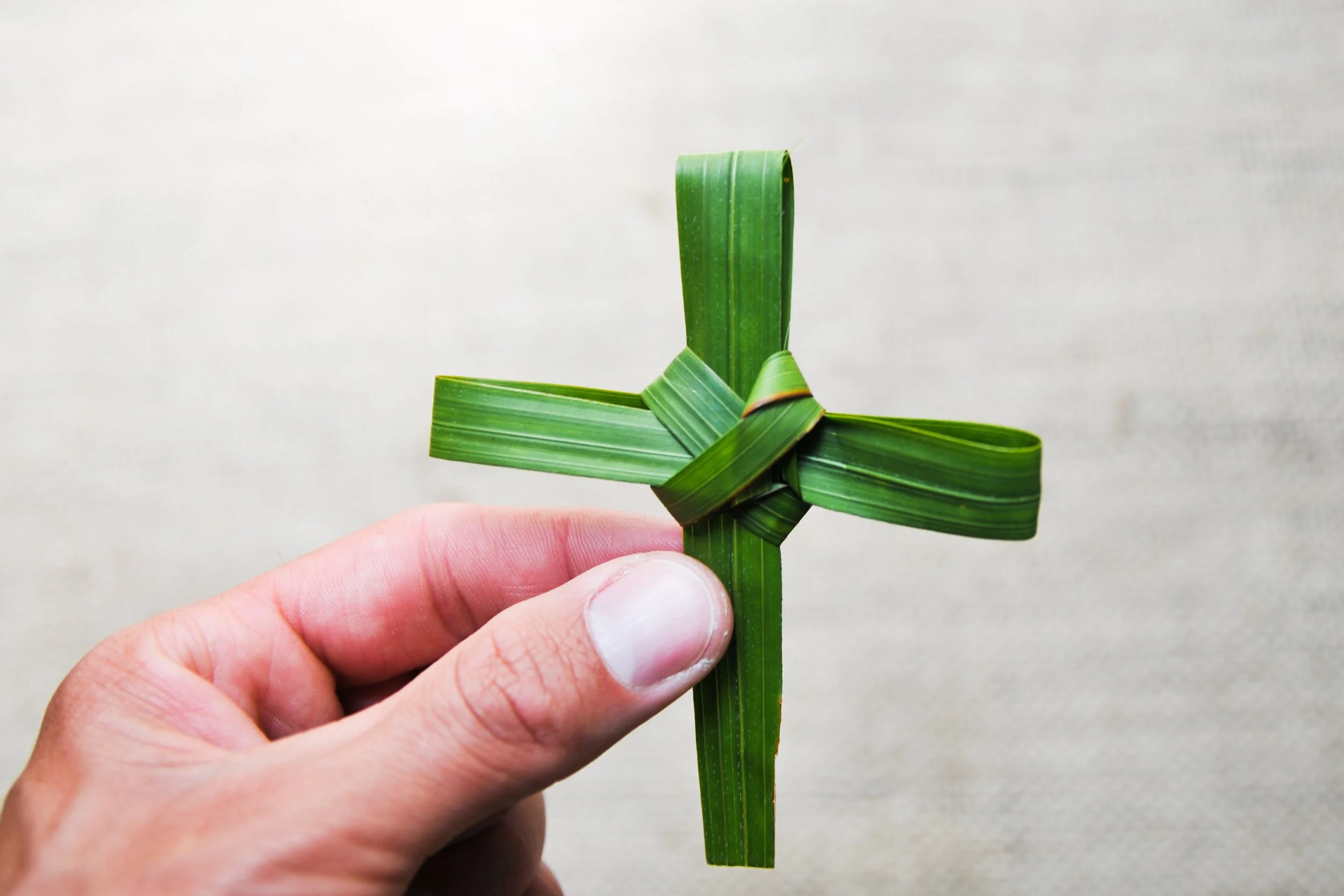 Making Palm Sunday Crosses